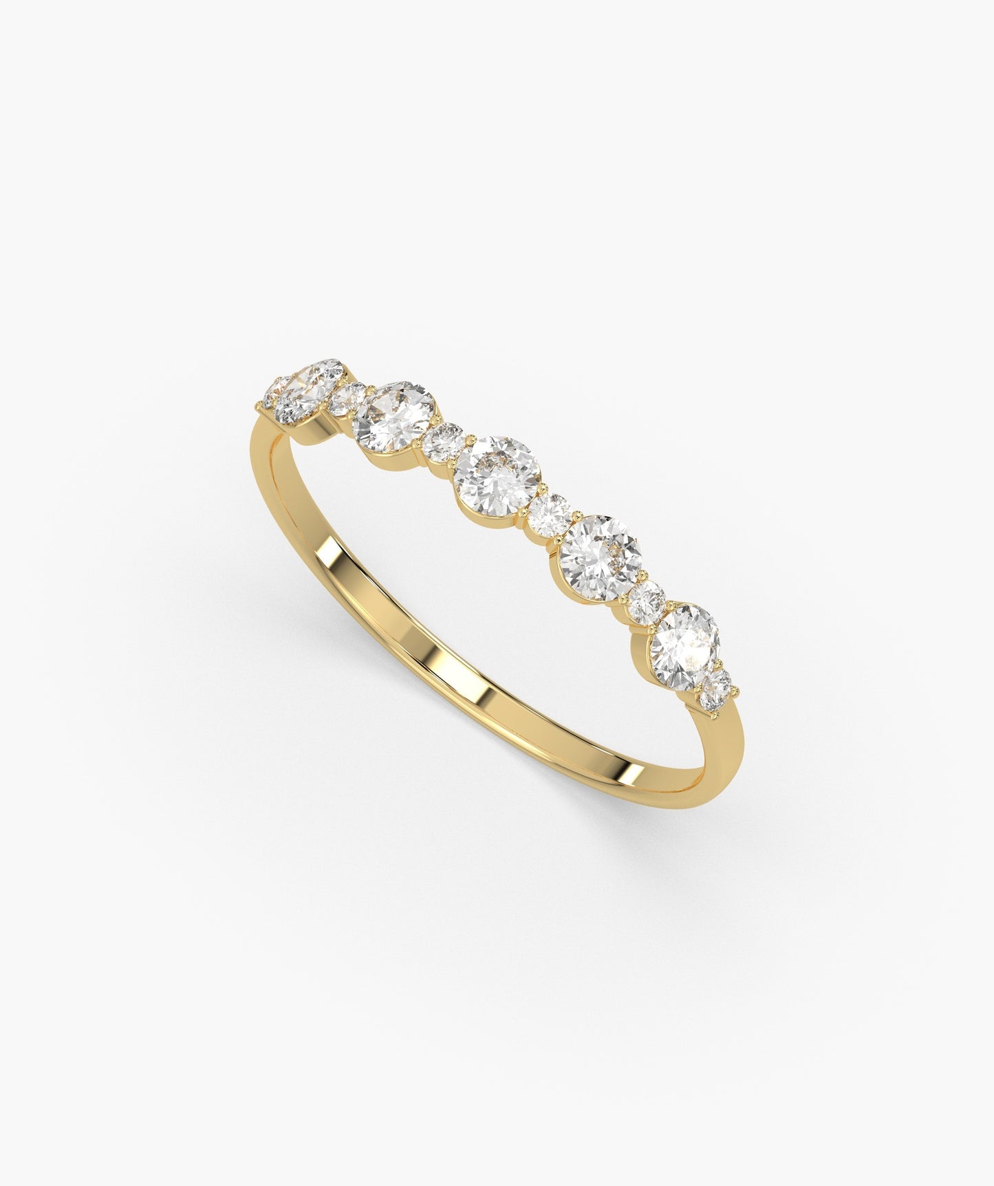 Precious Diamonds Gold Band