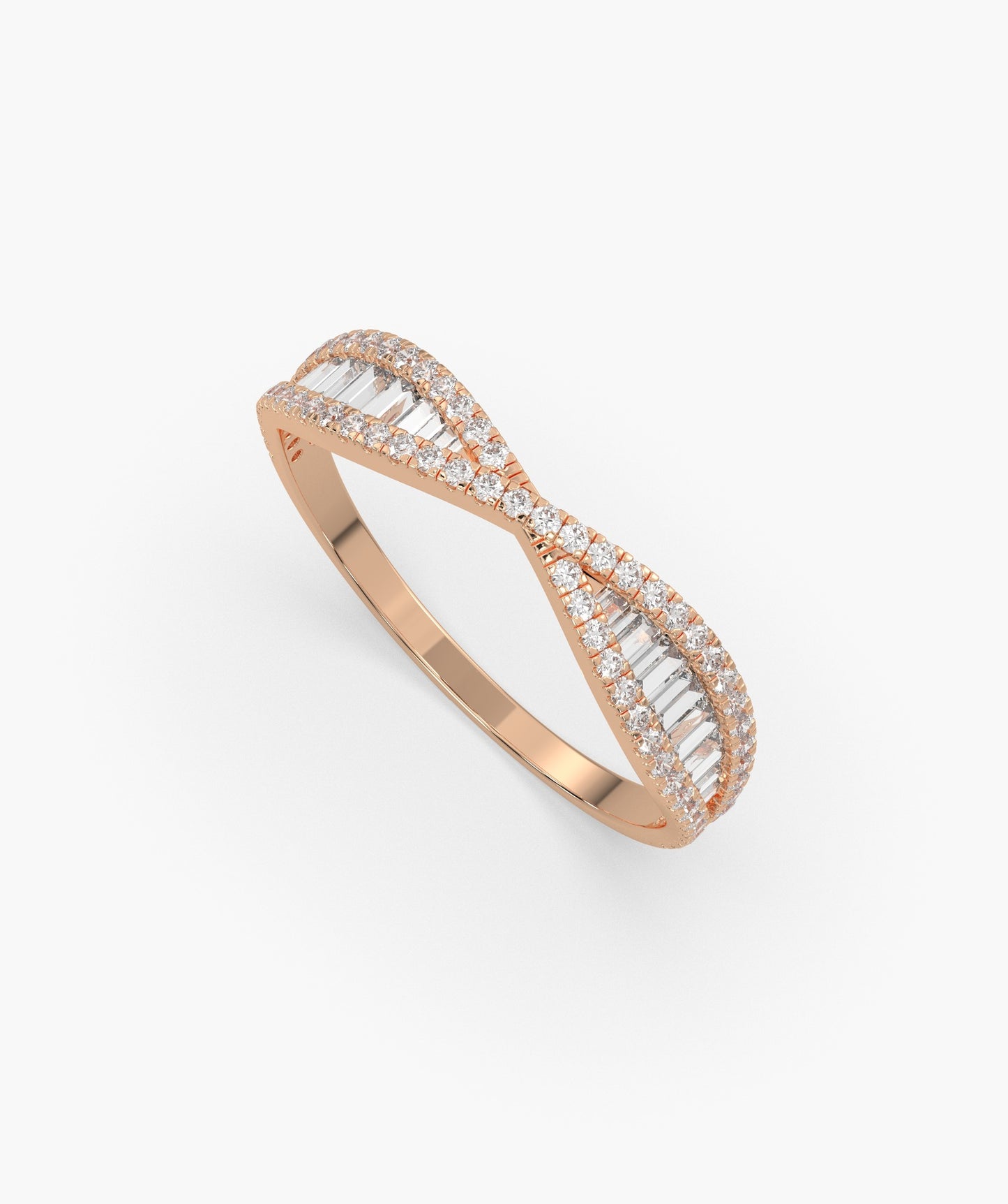 Glamorous Gold Baguette Diamond Band