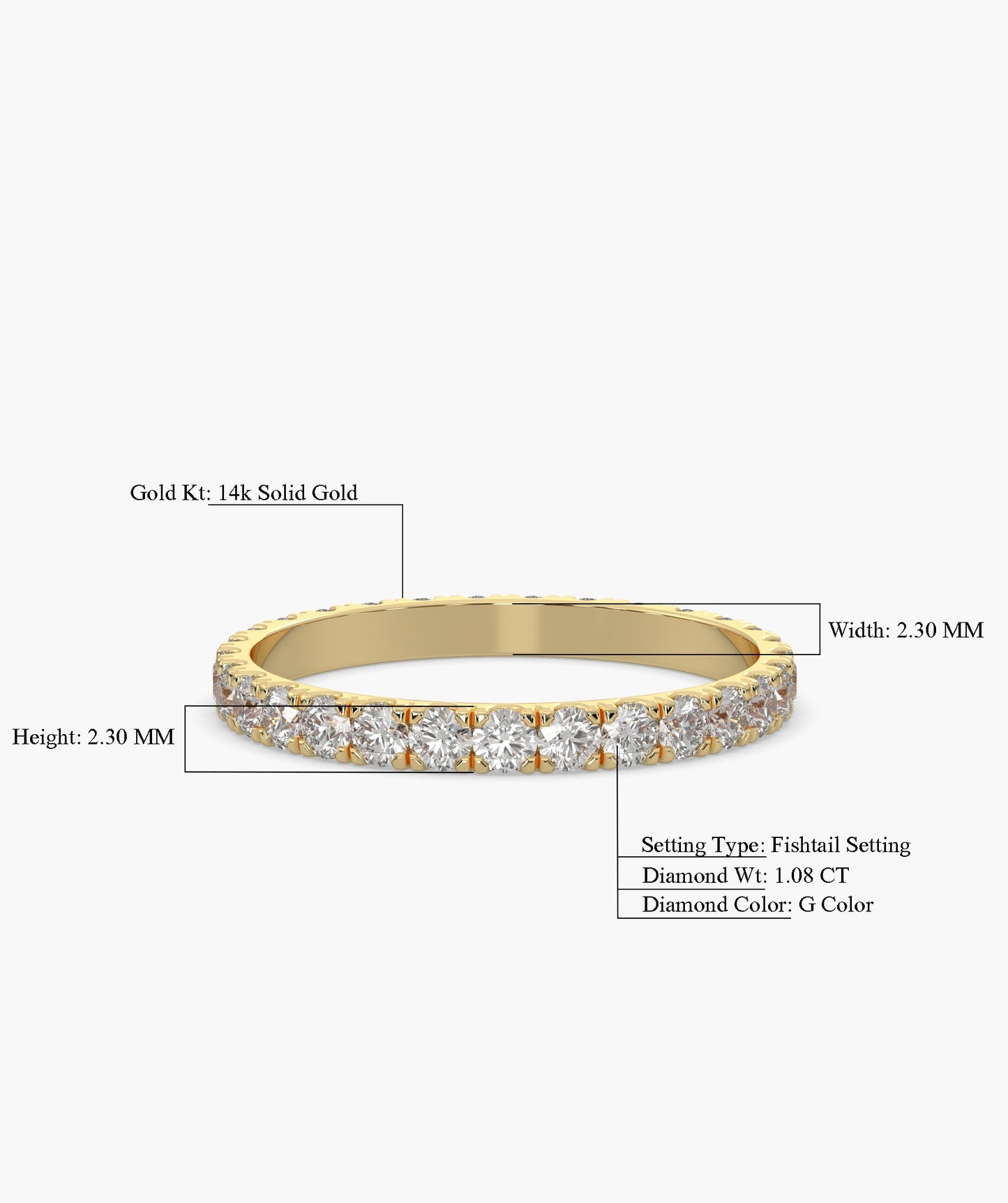 2.00 MM Eternal Diamond Circle Band