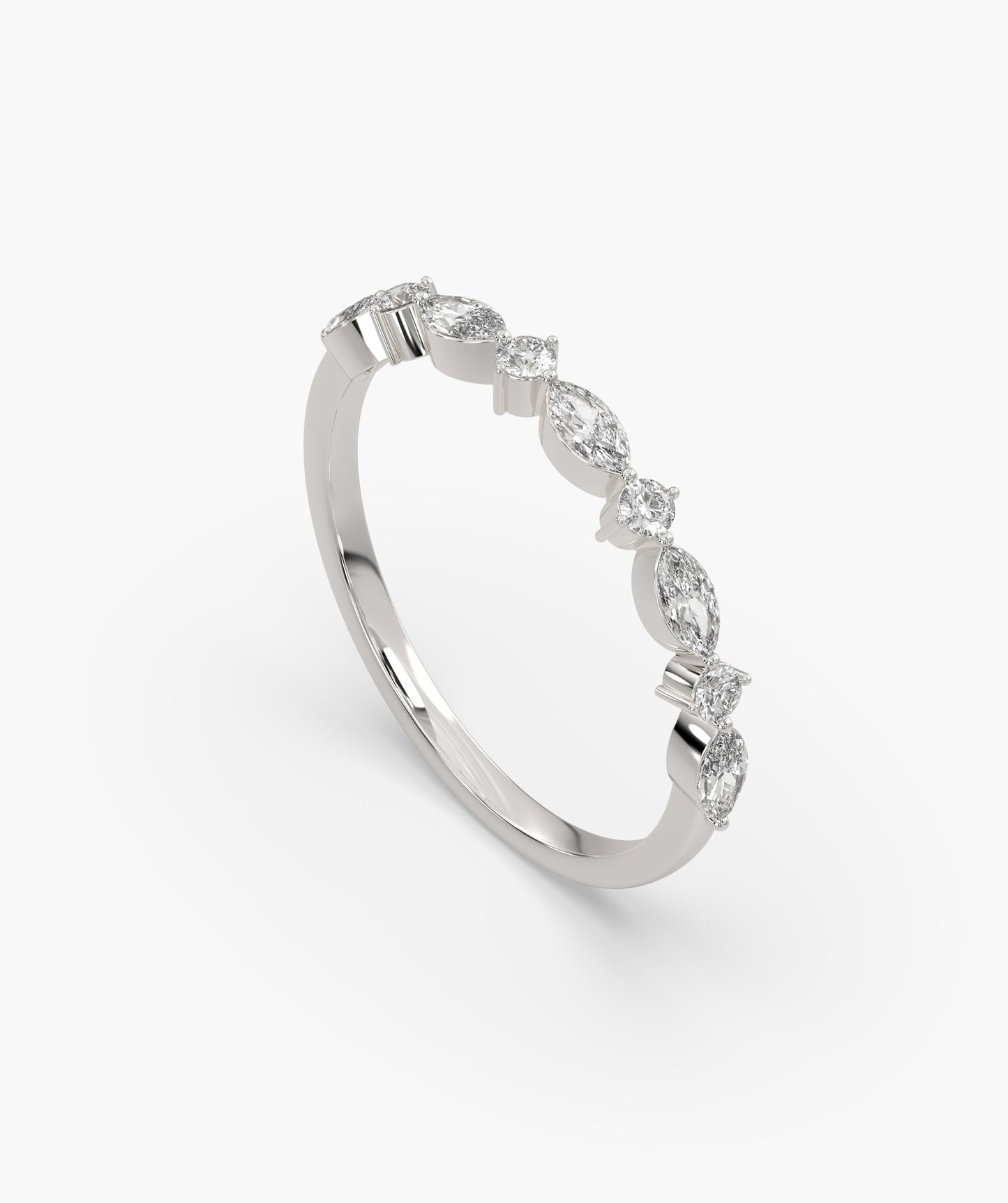 Marquise & Round Diamond Band