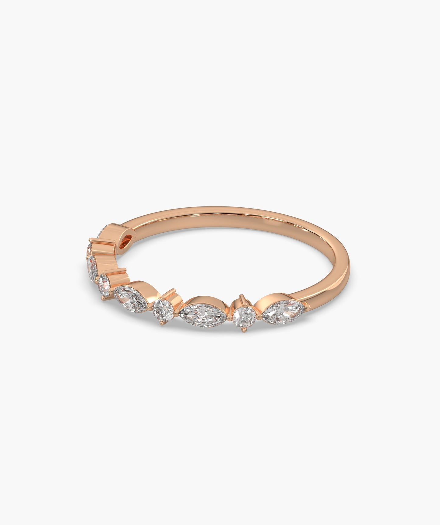 Marquise & Round Diamond Band