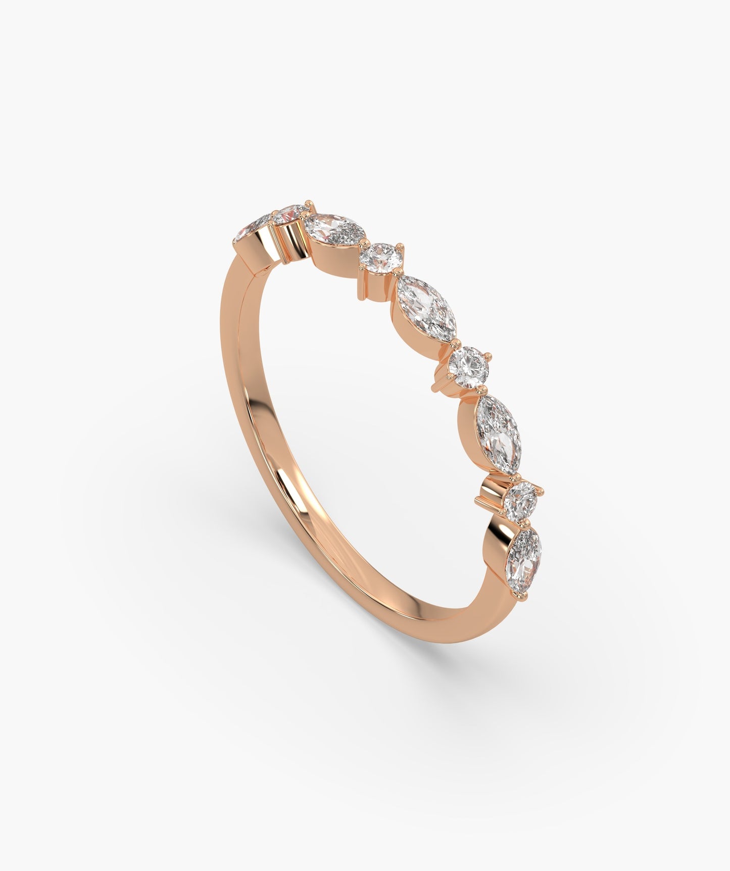 Marquise & Round Diamond Band