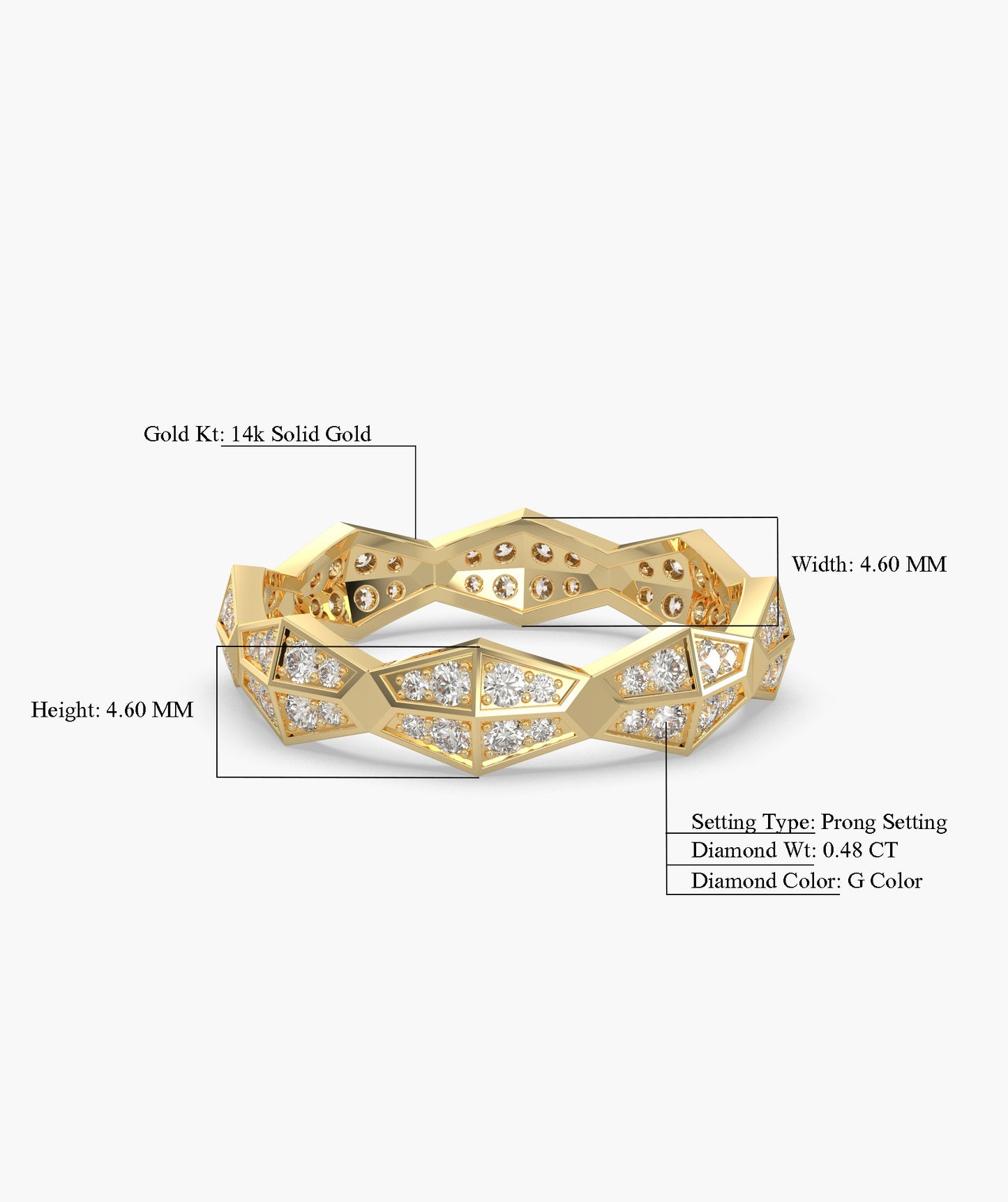Edgy Gold Eternity Ring
