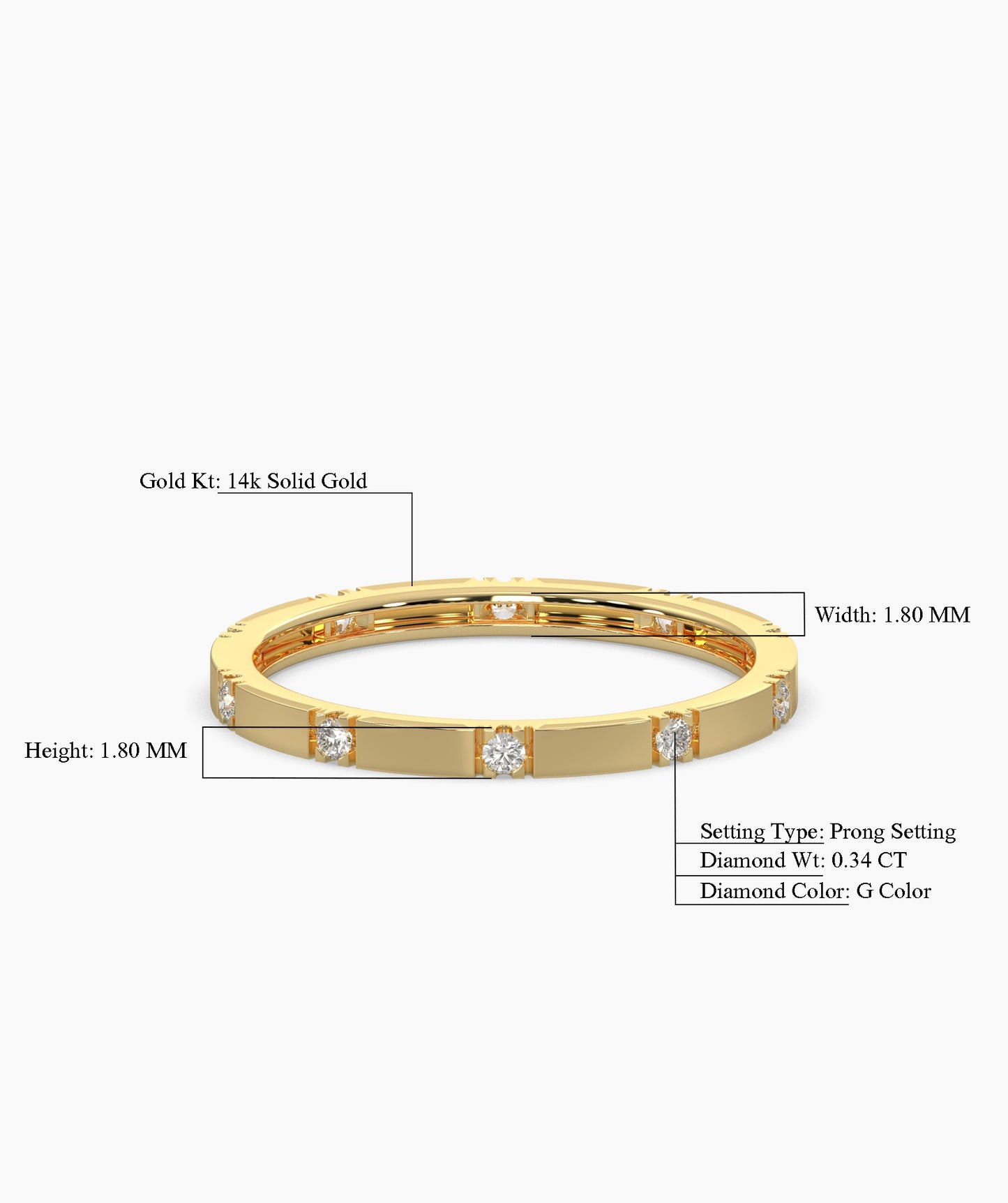 Gold & Diamond Stacking Ring