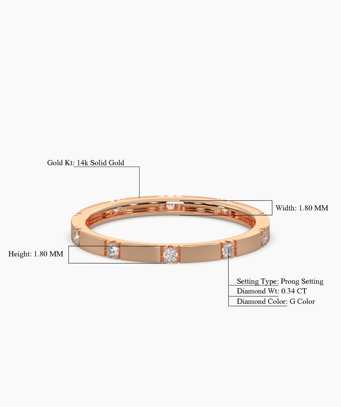 Gold & Diamond Stacking Ring