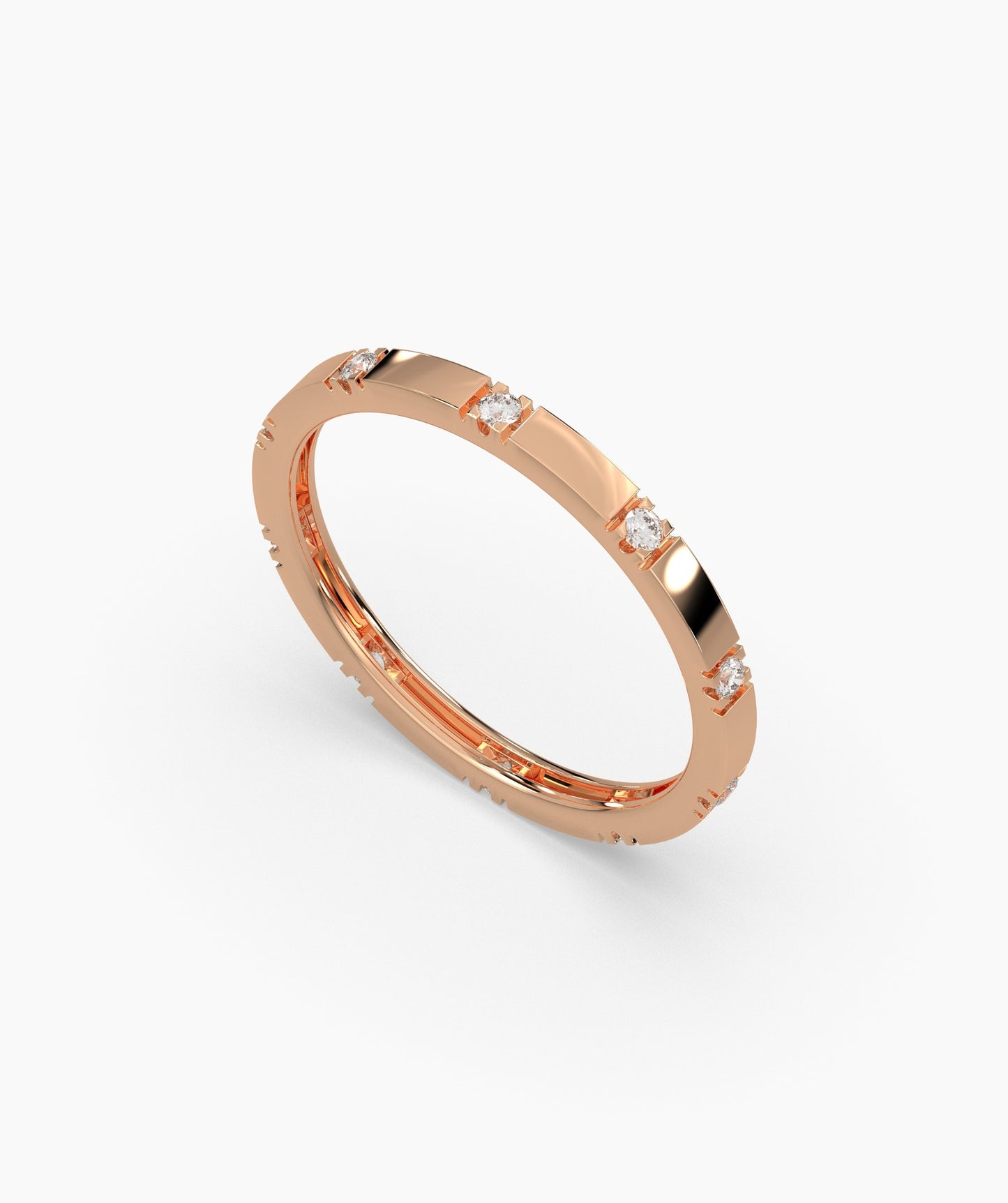 Gold & Diamond Stacking Ring