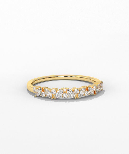 14K Solid Gold Vintage-Inspired Band