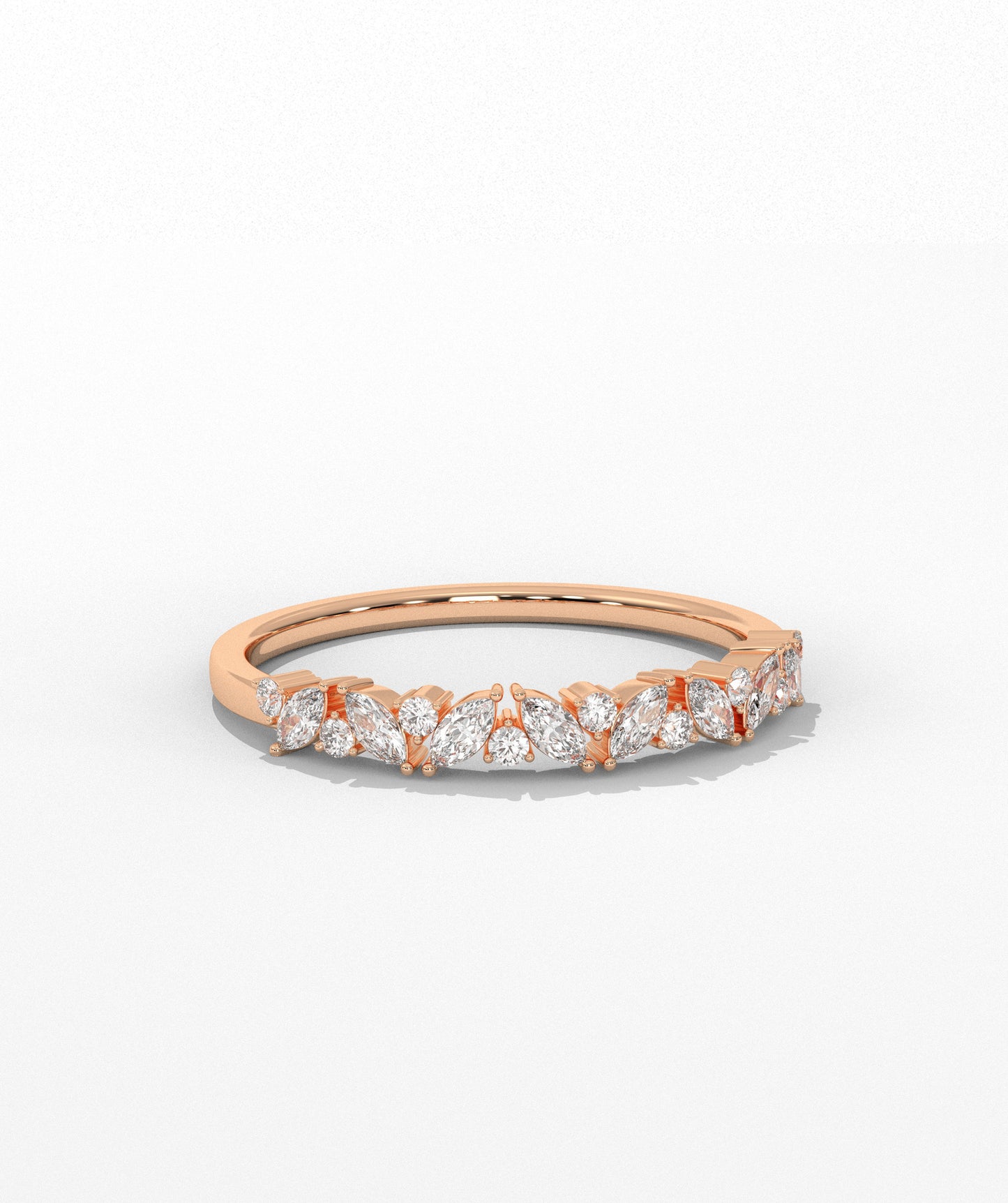 14K Solid Gold Vintage-Inspired Band