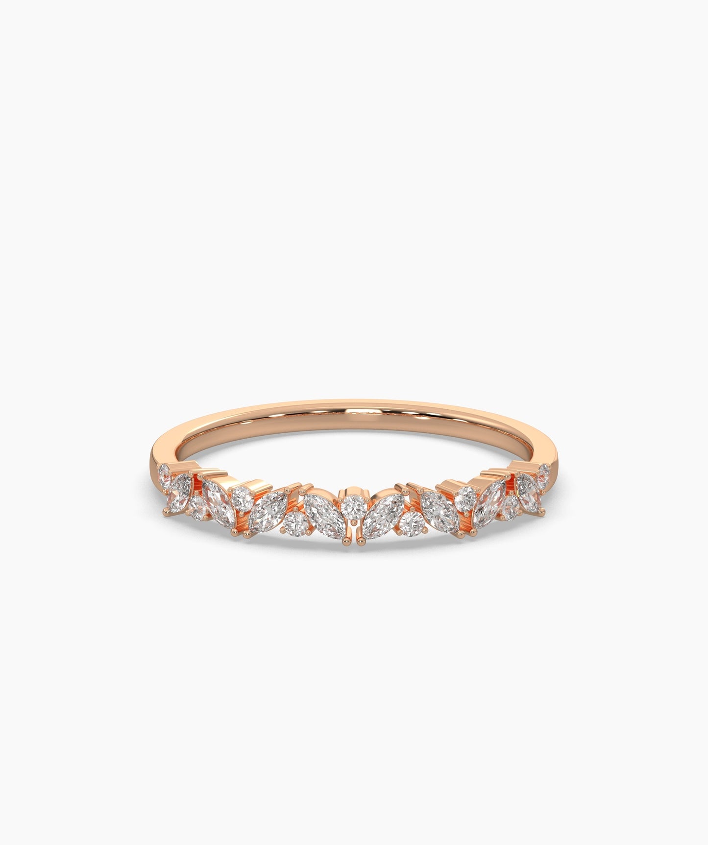 14K Solid Gold Vintage-Inspired Band