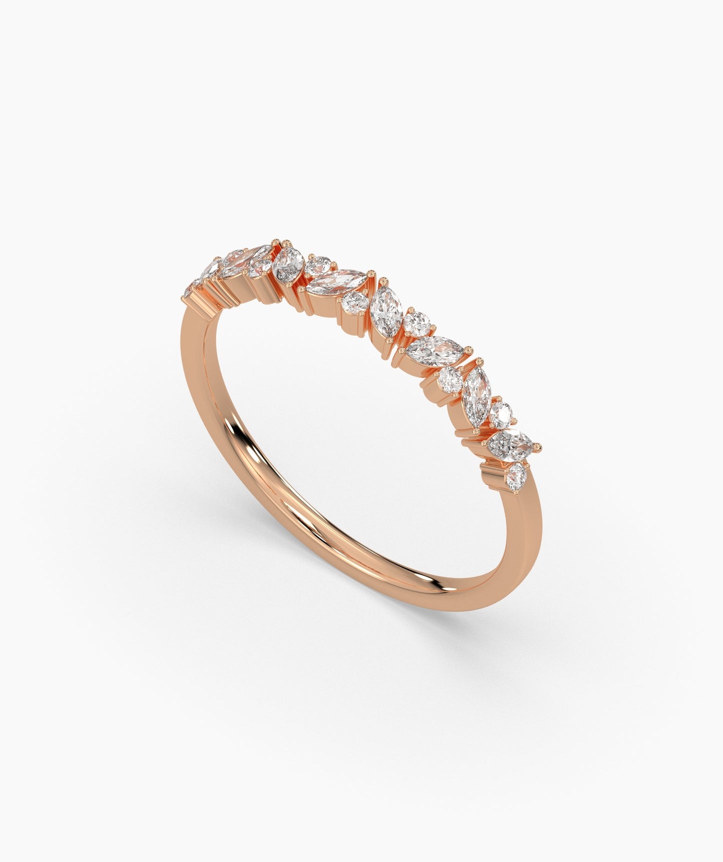 14K Solid Gold Vintage-Inspired Band