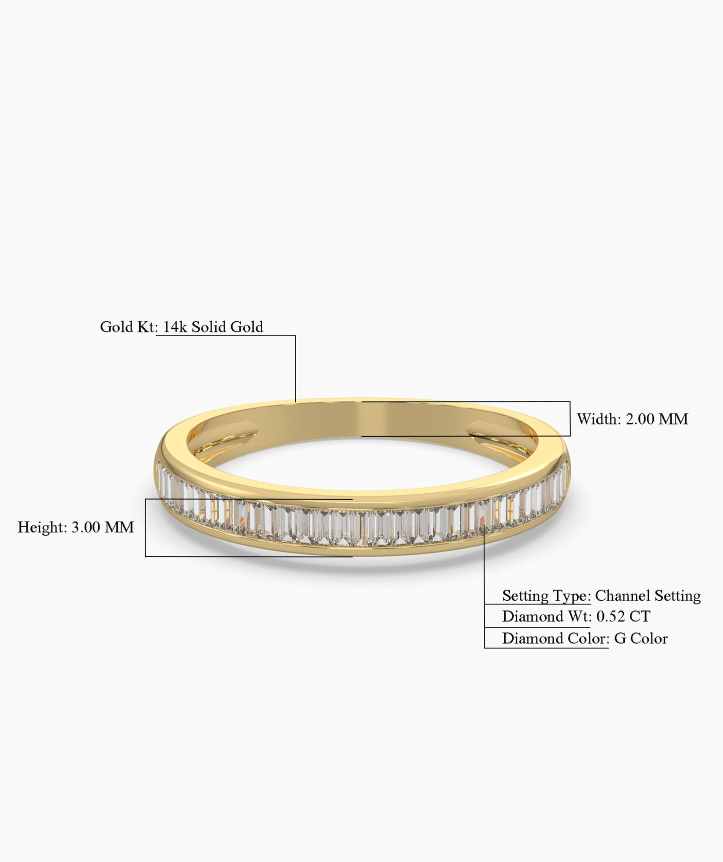 Baguette Diamond Channel-Set Band