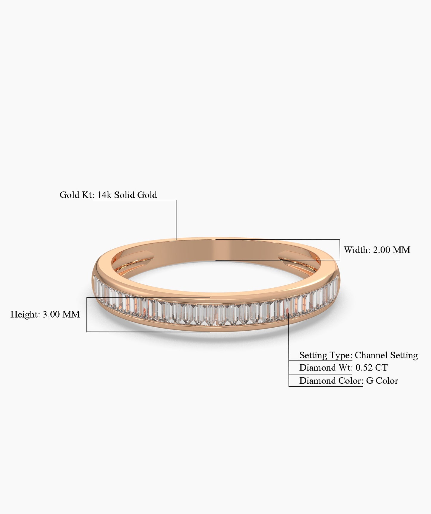 Baguette Diamond Channel-Set Band