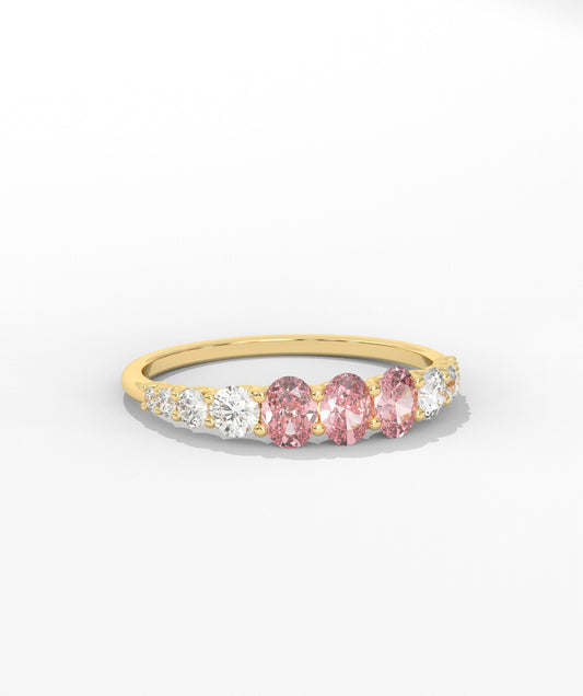 Pink Trilogy Diamond-Accented Ring