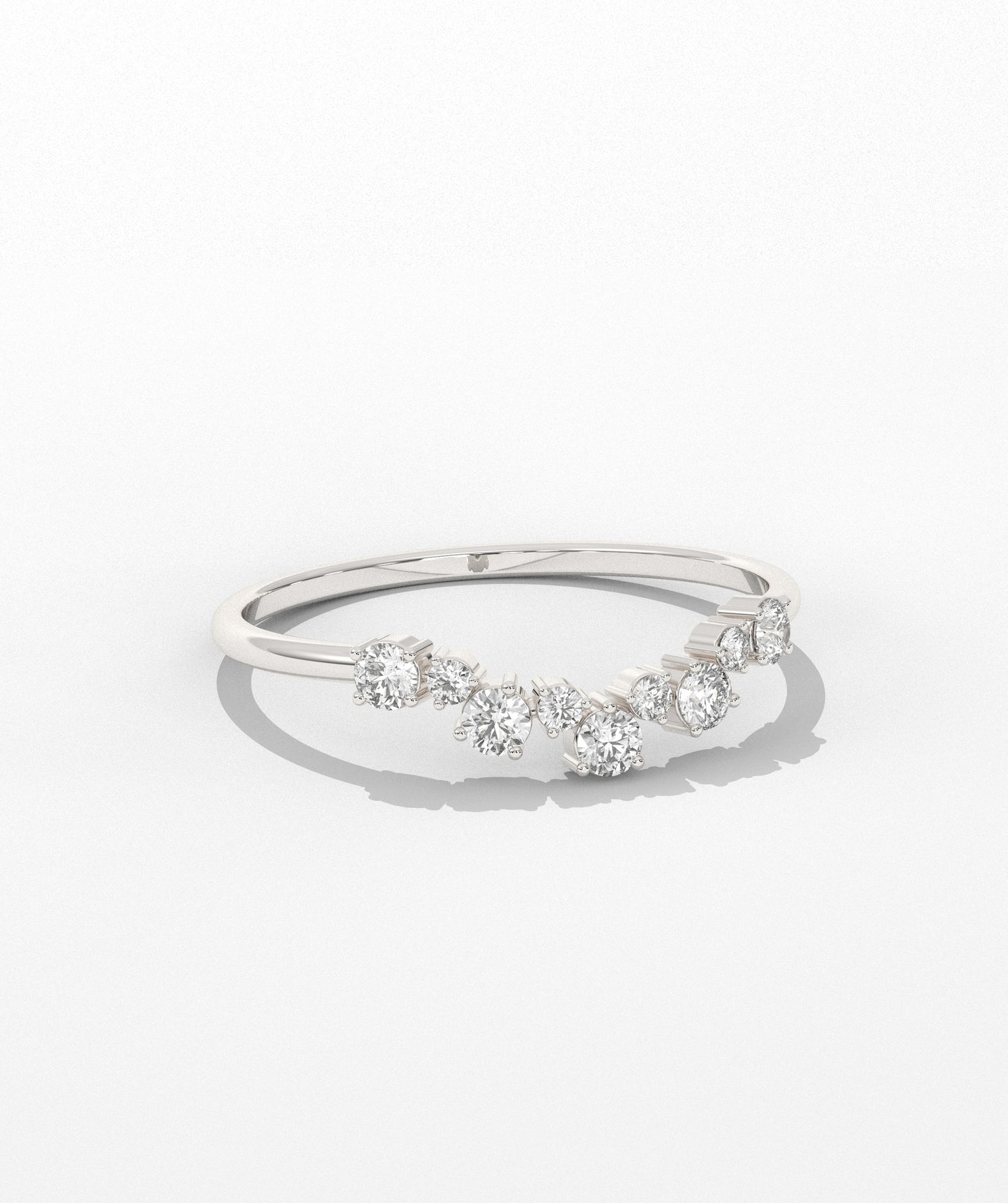 Radiant Tiara Diamond Pavé Crown Ring