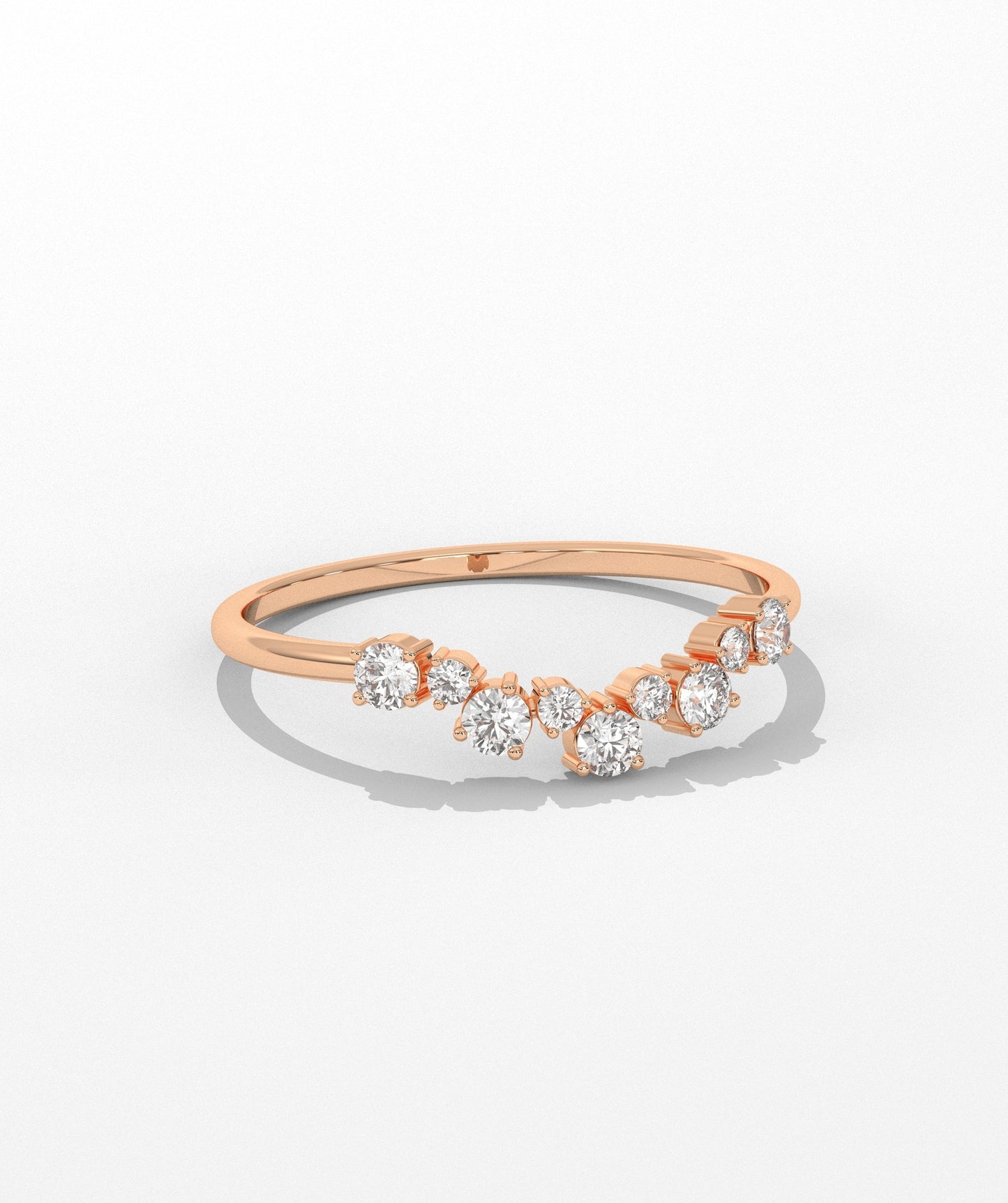 Radiant Tiara Diamond Pavé Crown Ring