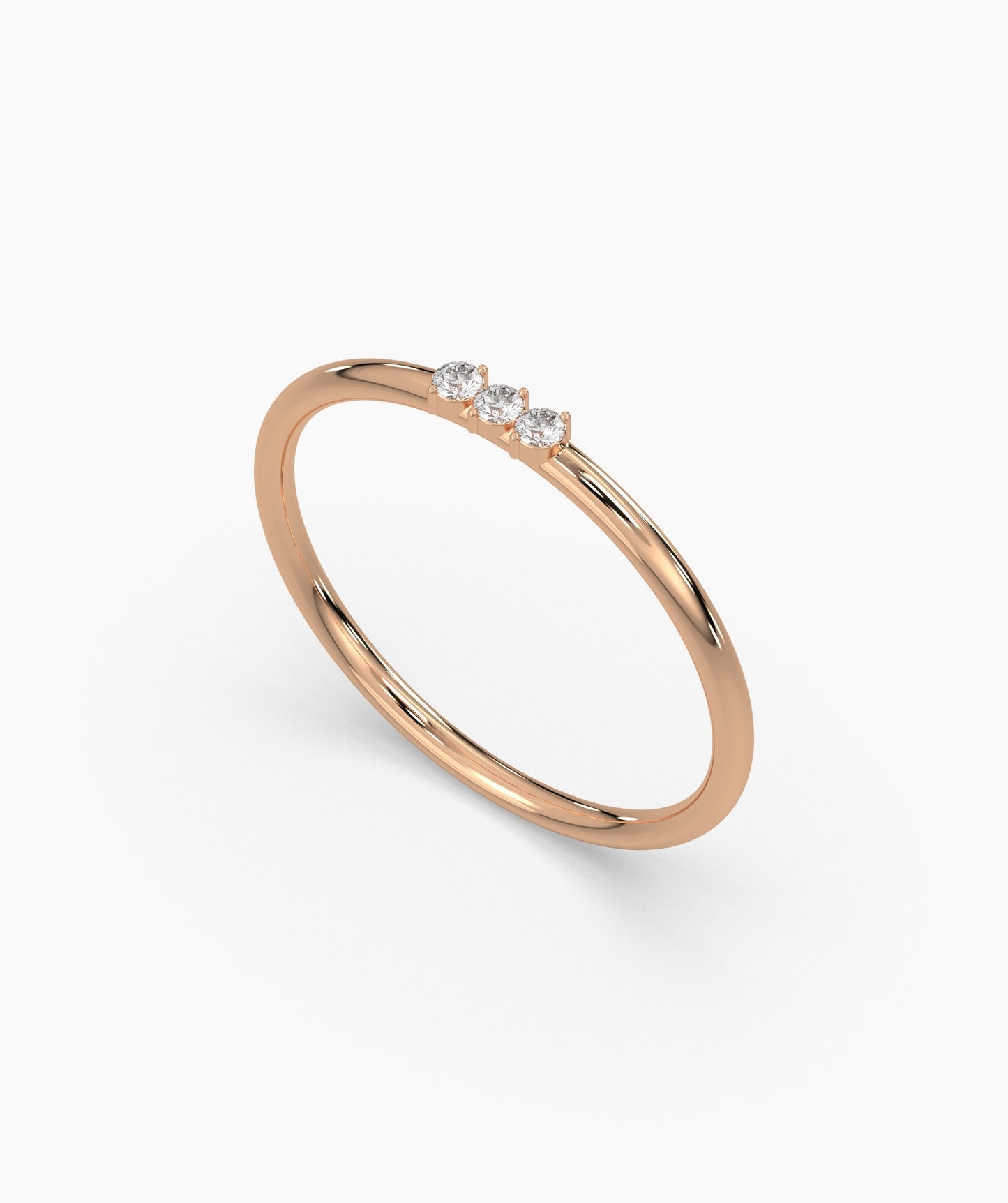 Trinity of Light Minimalist Diamond Band