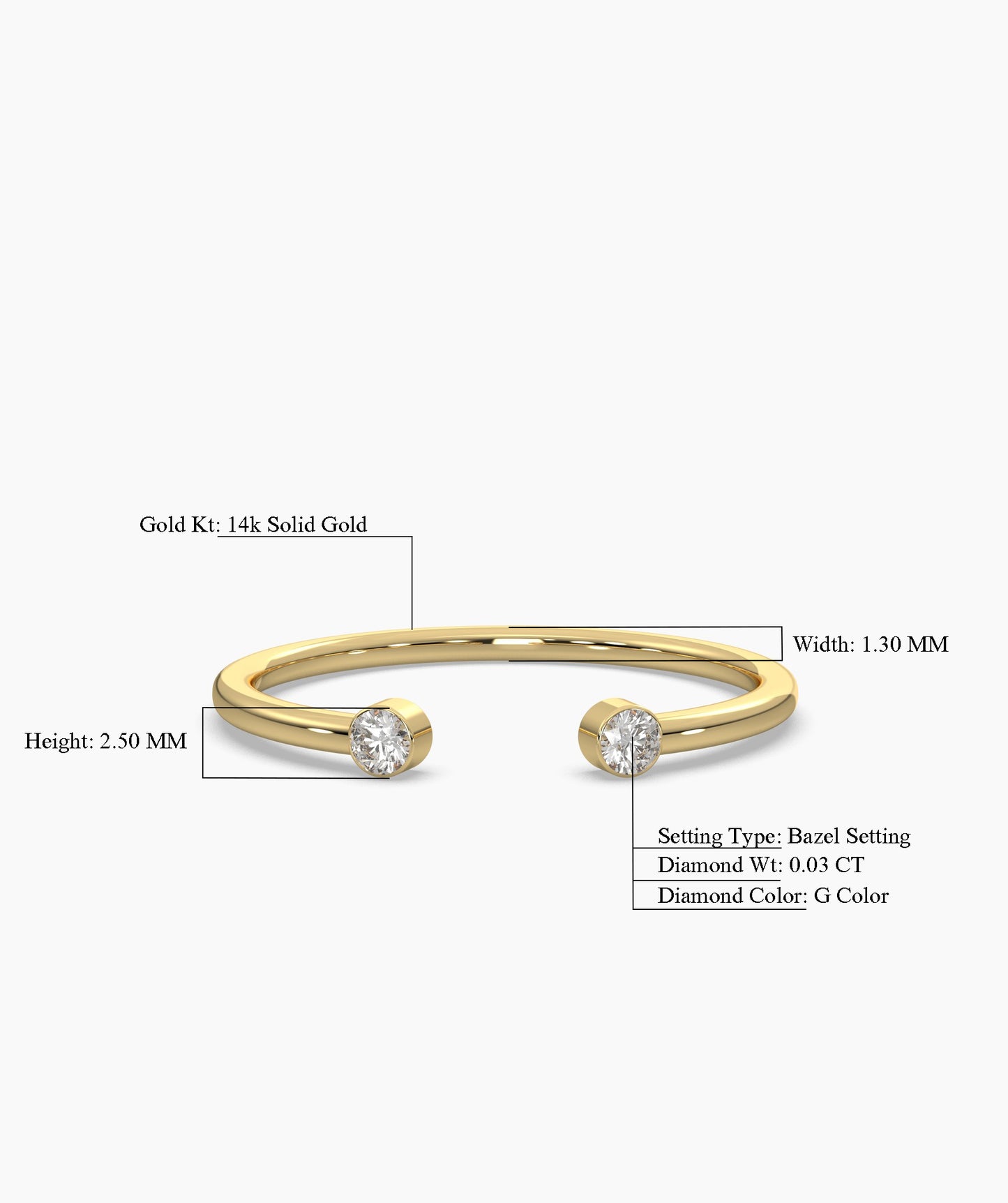 Two-Point Diamond Open Band