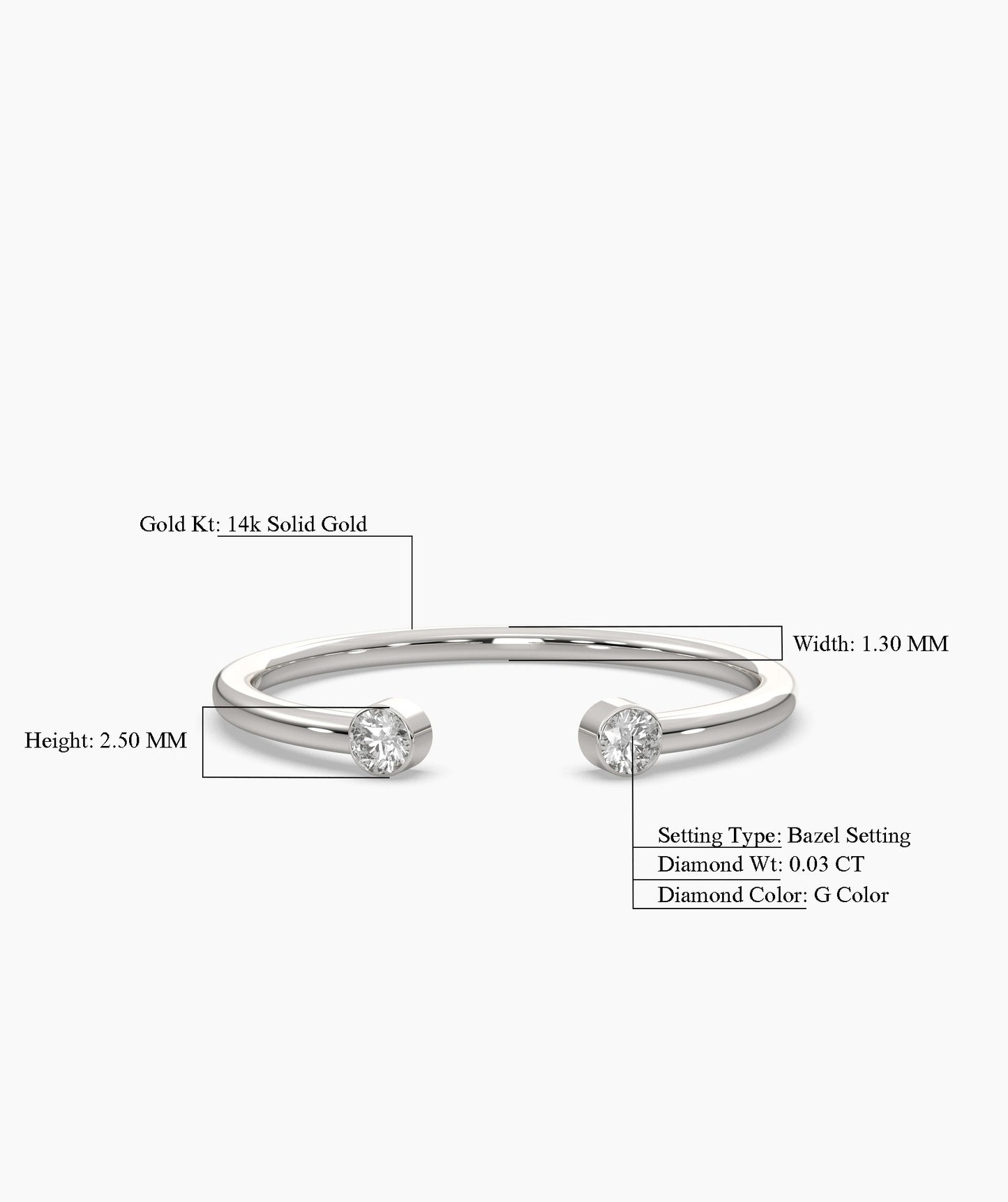Two-Point Diamond Open Band