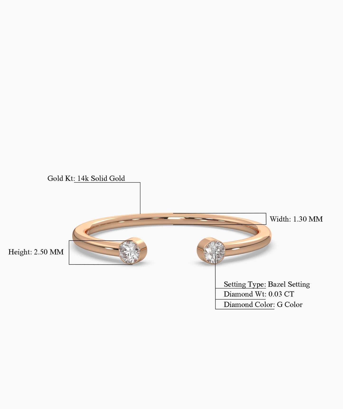 Two-Point Diamond Open Band