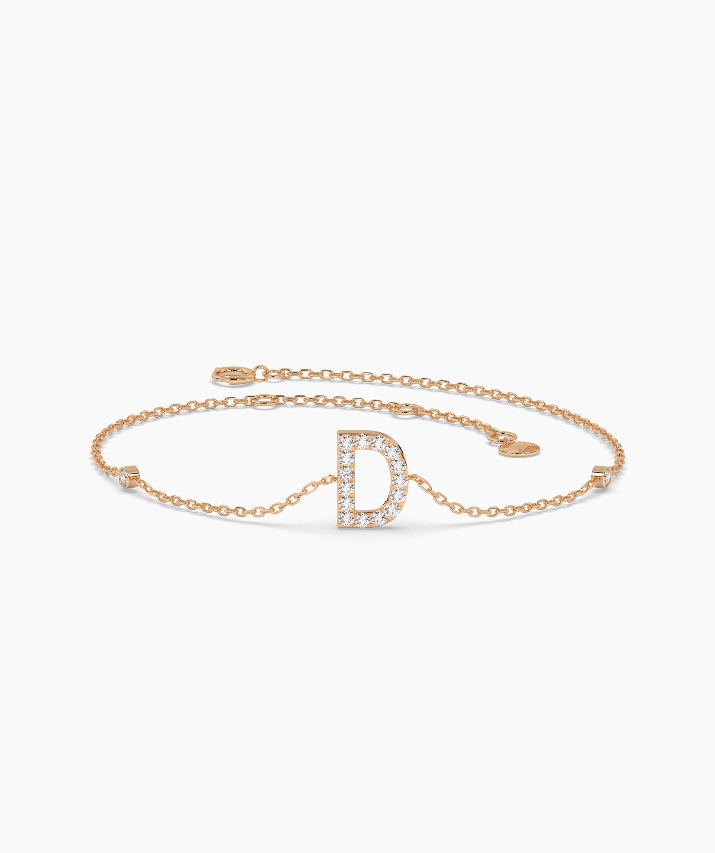 Chic D Letter Diamond Bracelet