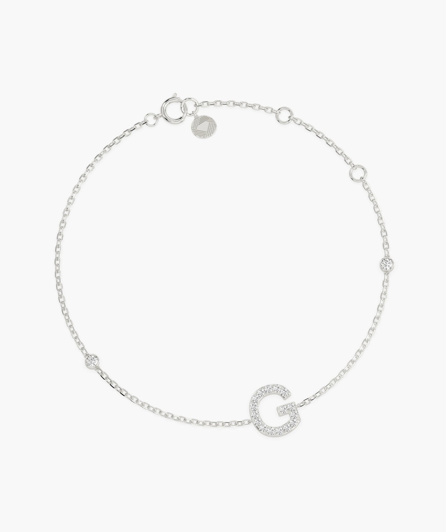 Adorned Initial G Gold Bracelet