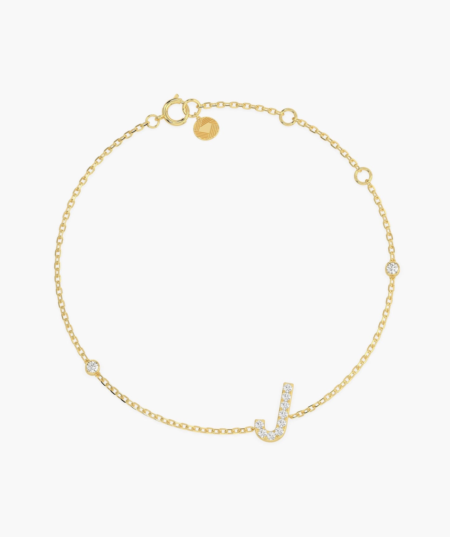 Custom J Diamond Bracelet