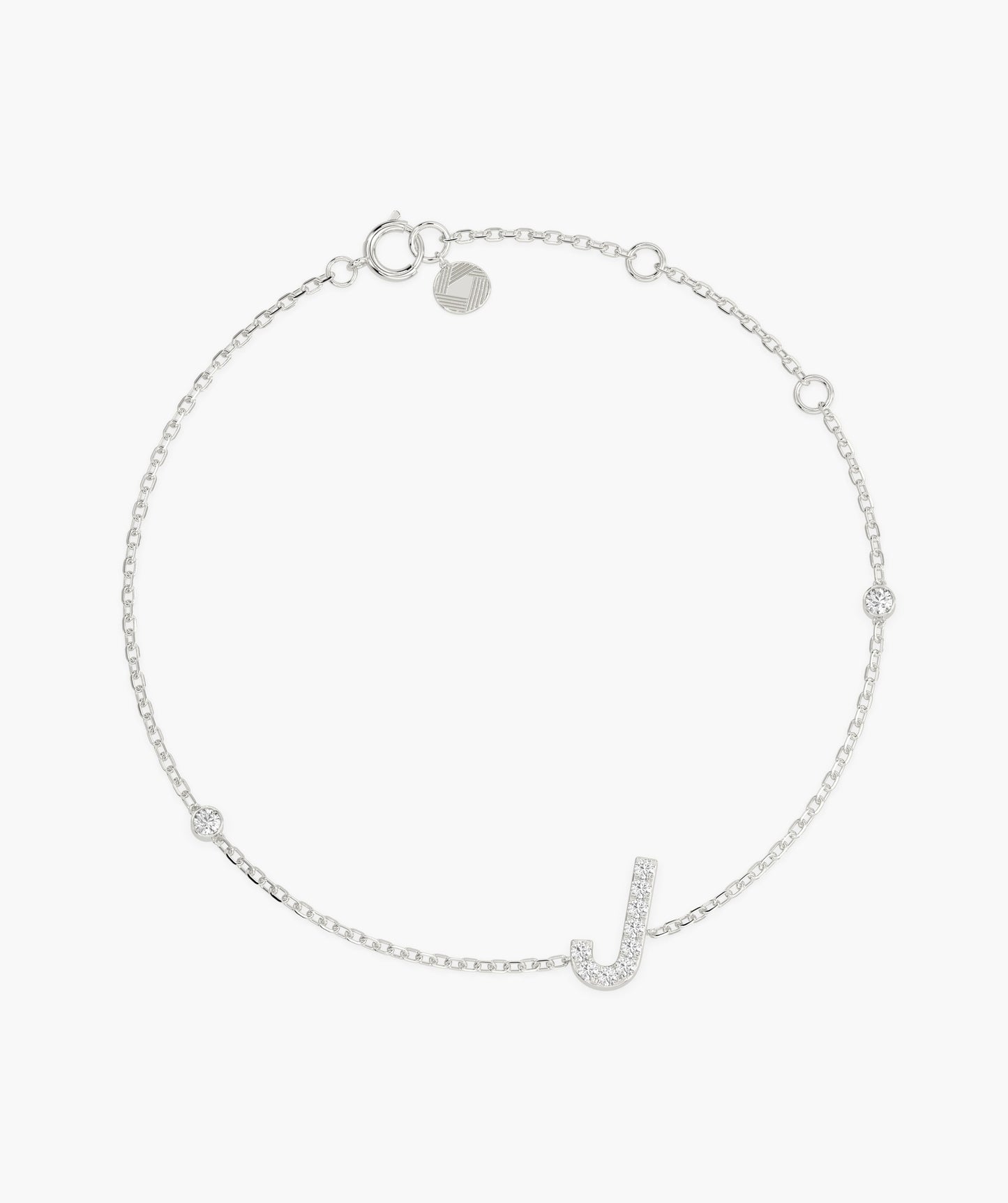 Custom J Diamond Bracelet