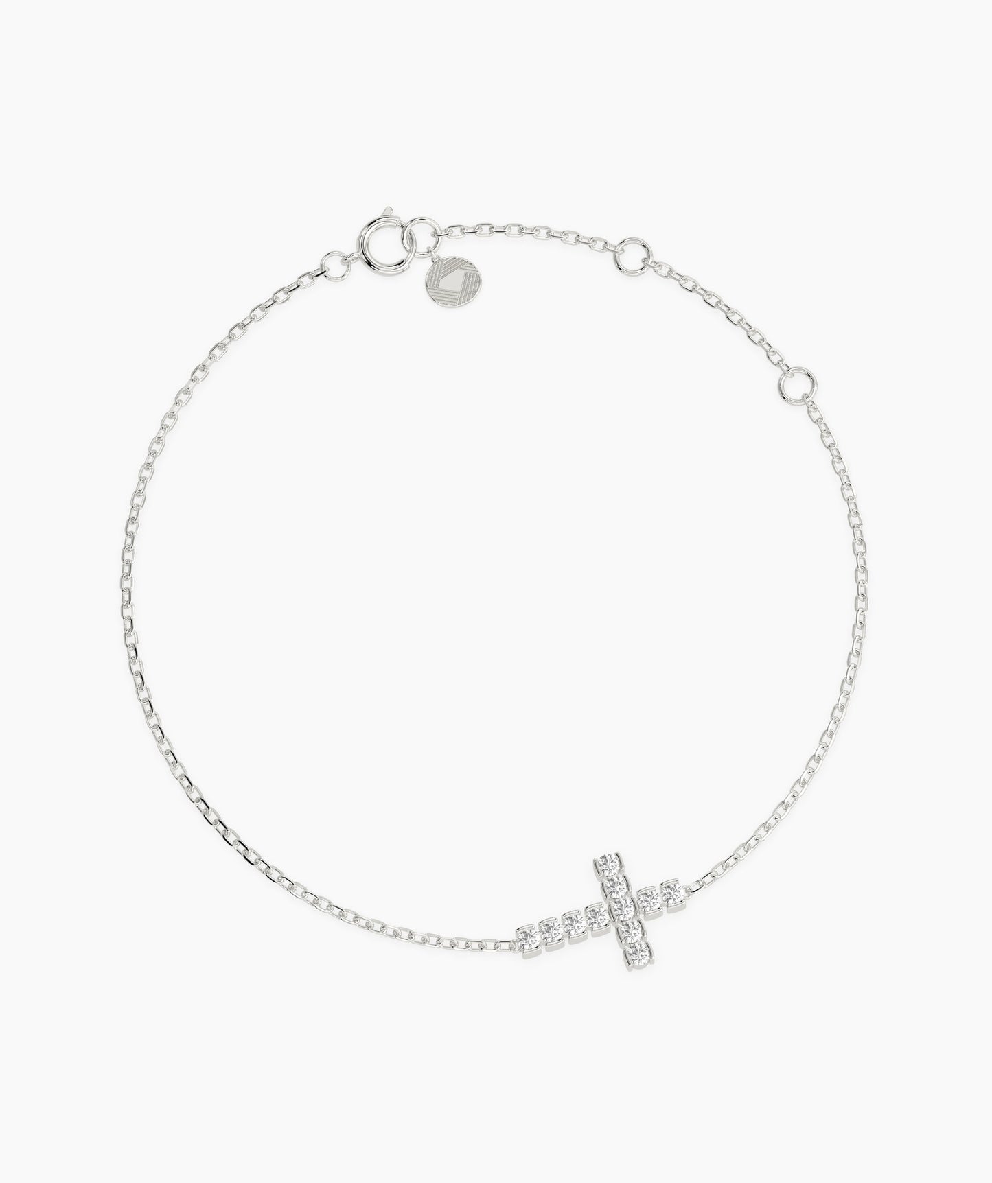 Linear Sparkle Diamond Bar Bracelet