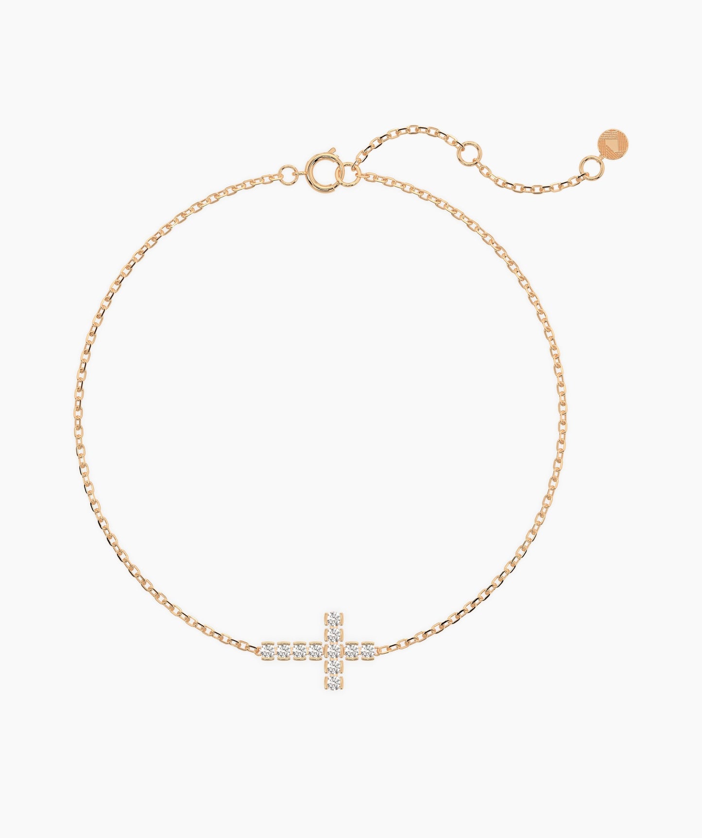 Minimal Diamond Cross Bracelet