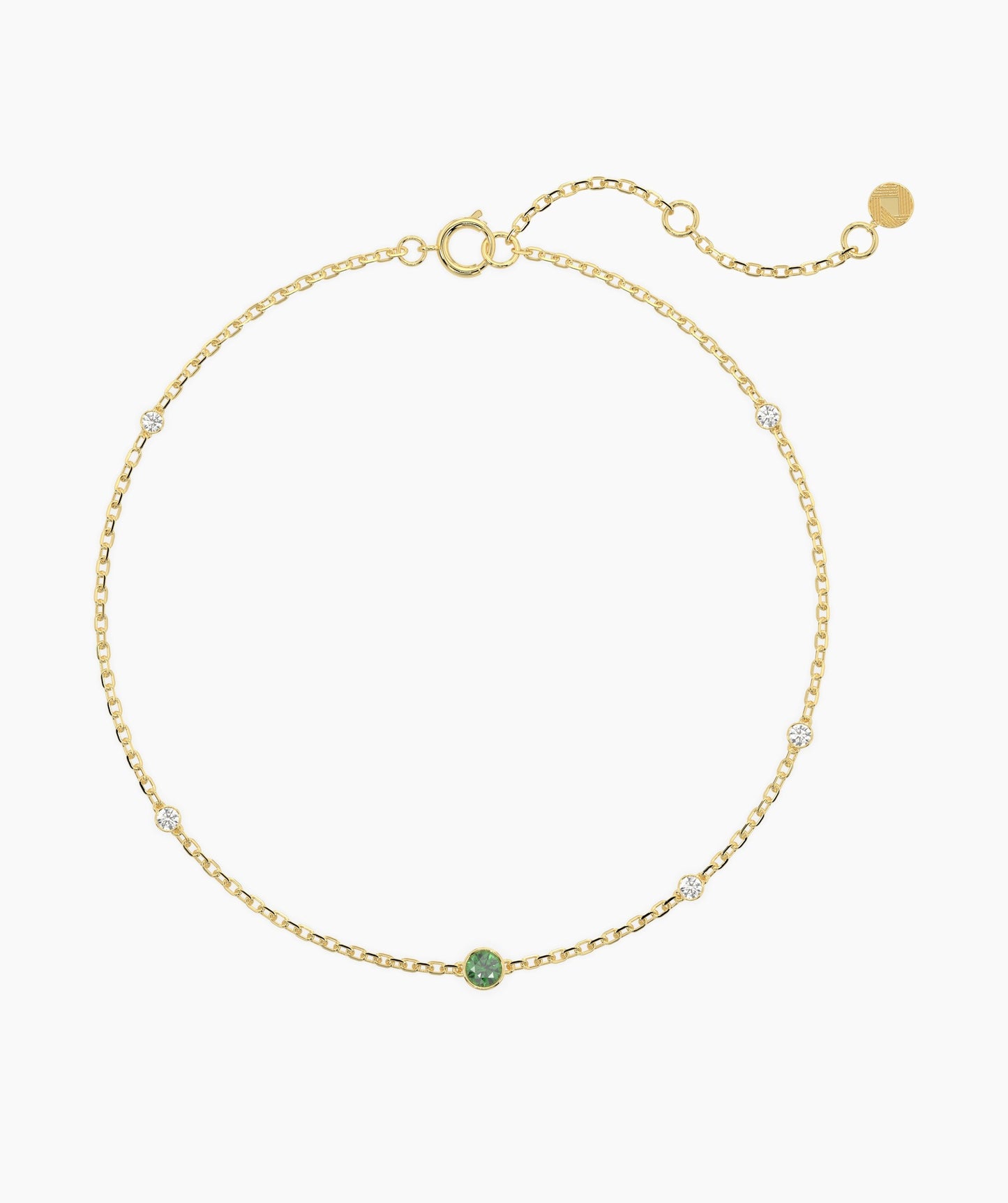 Emerald & Diamond Station Bracelet