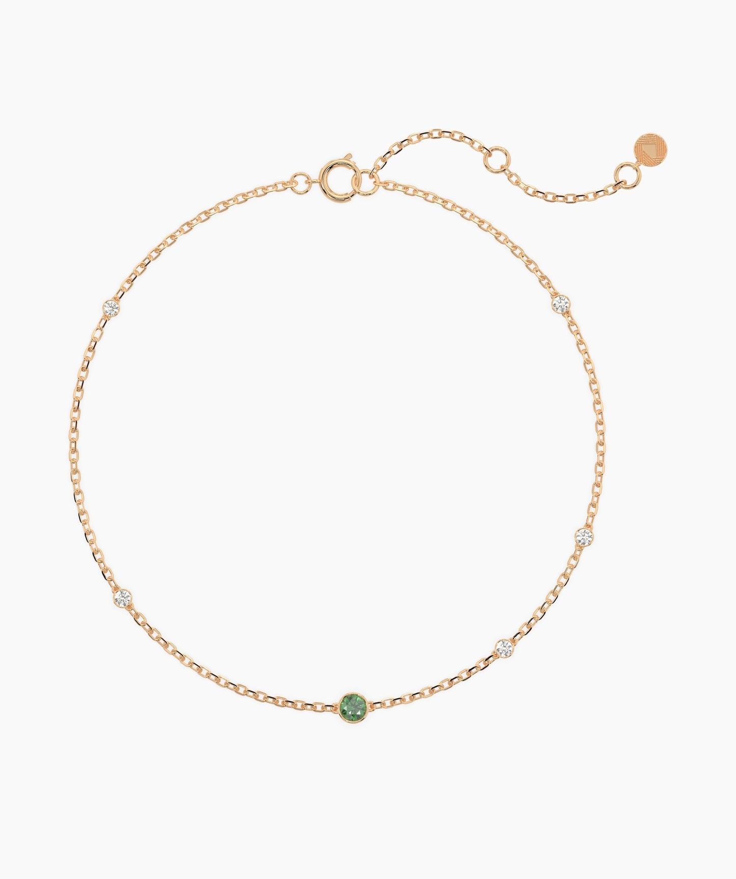 Emerald & Diamond Station Bracelet