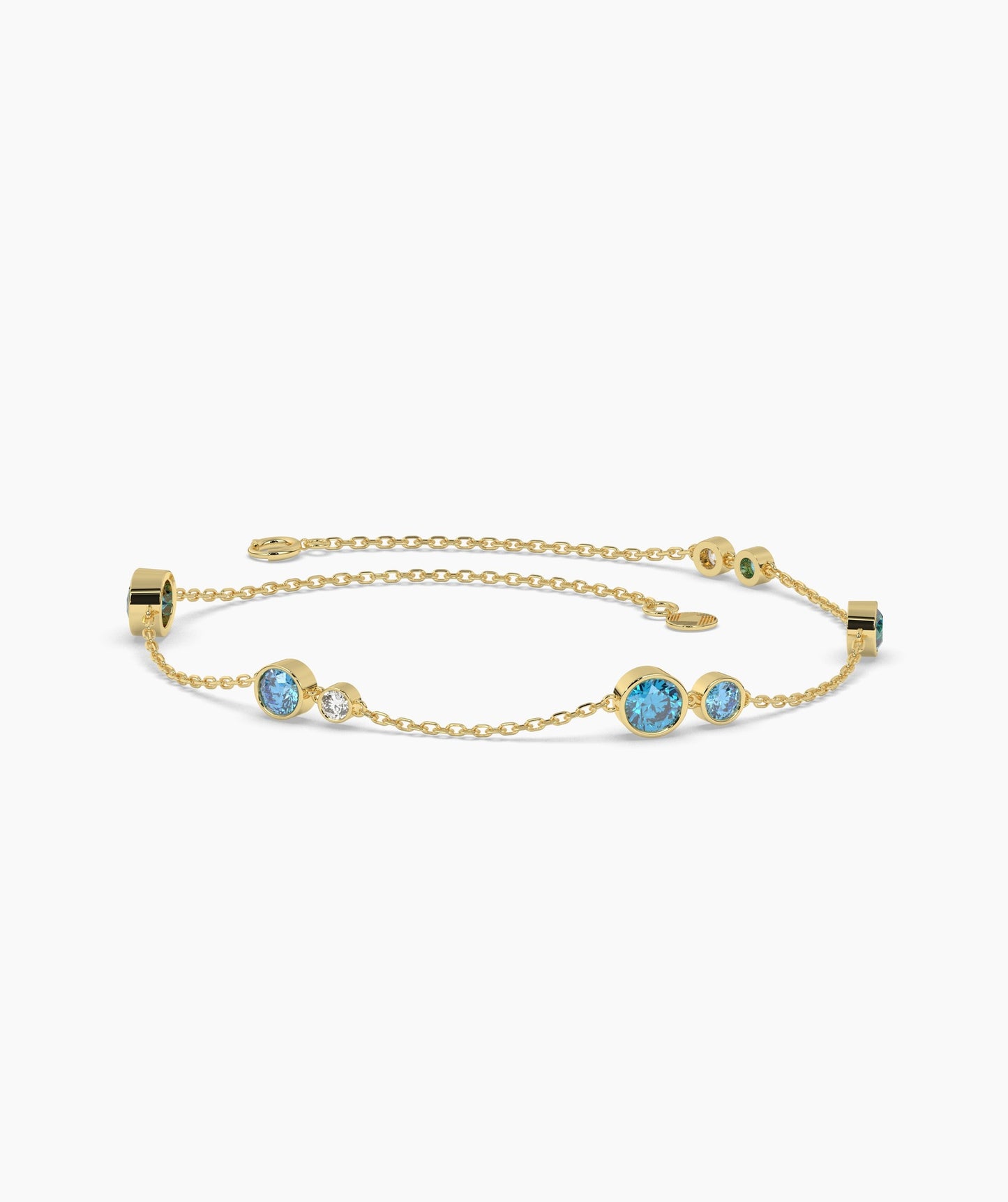 Elegant Bezel Natural Diamond Bracelet