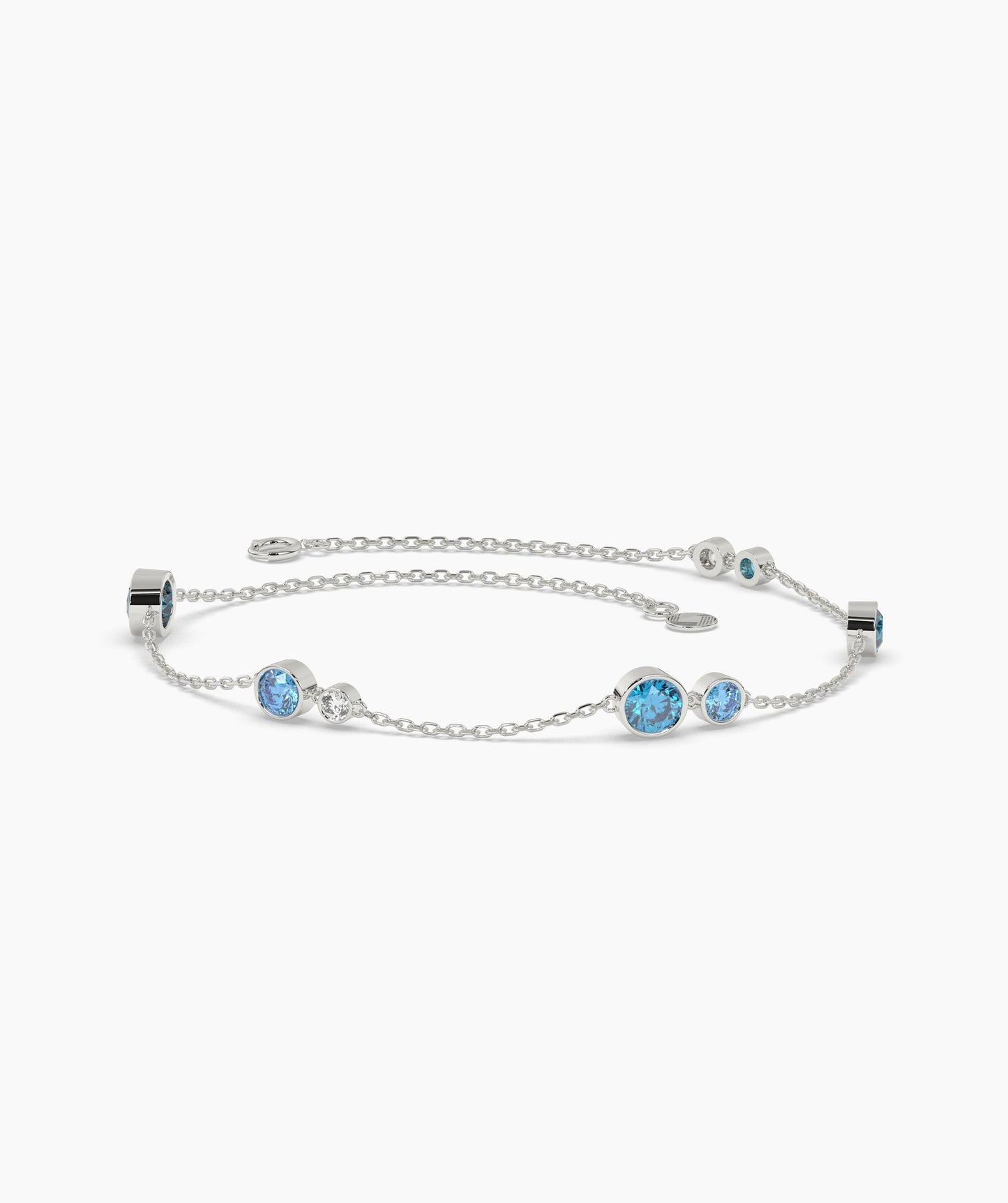Elegant Bezel Natural Diamond Bracelet