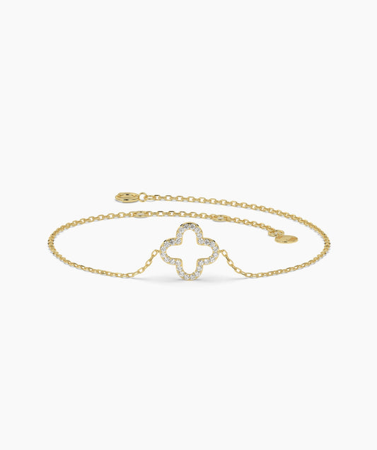 Lucky Clover Diamond Bracelet