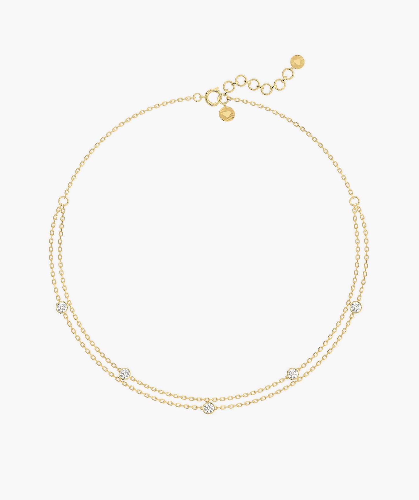 Minimalist Diamond Charm Bracelet