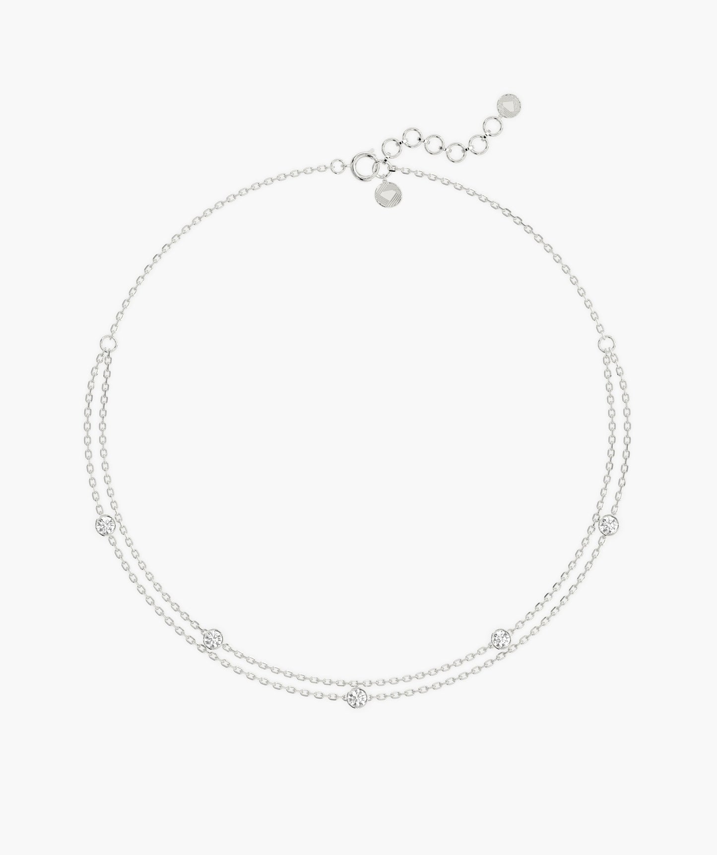 Minimalist Diamond Charm Bracelet
