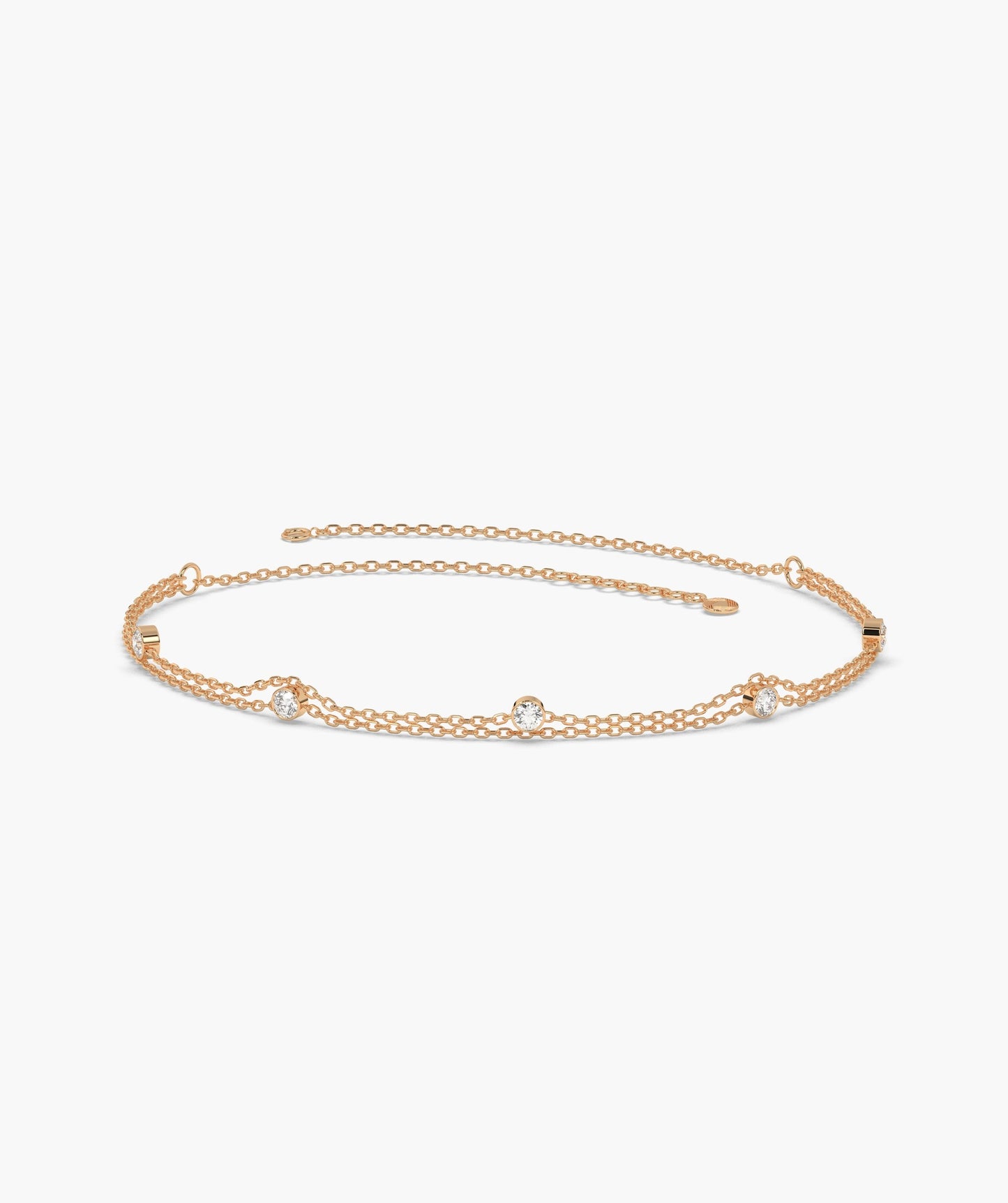 Minimalist Diamond Charm Bracelet