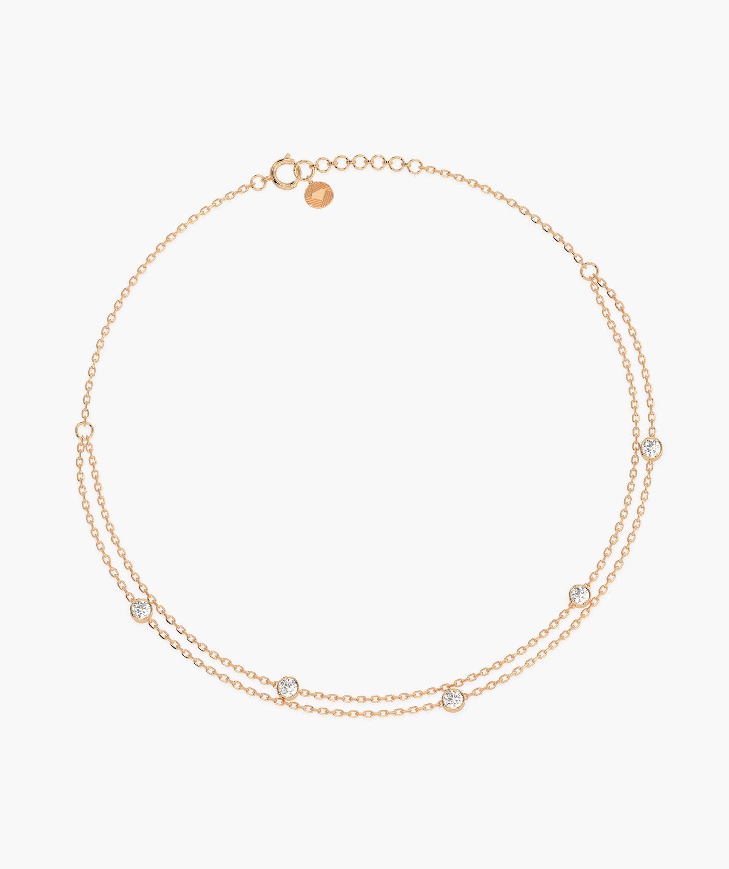 Minimalist Diamond Charm Bracelet