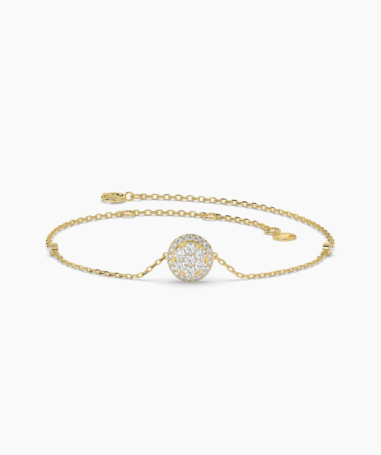 Gleaming Disc Diamond Bracelet