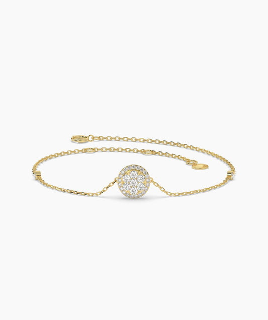 Gleaming Disc Diamond Bracelet