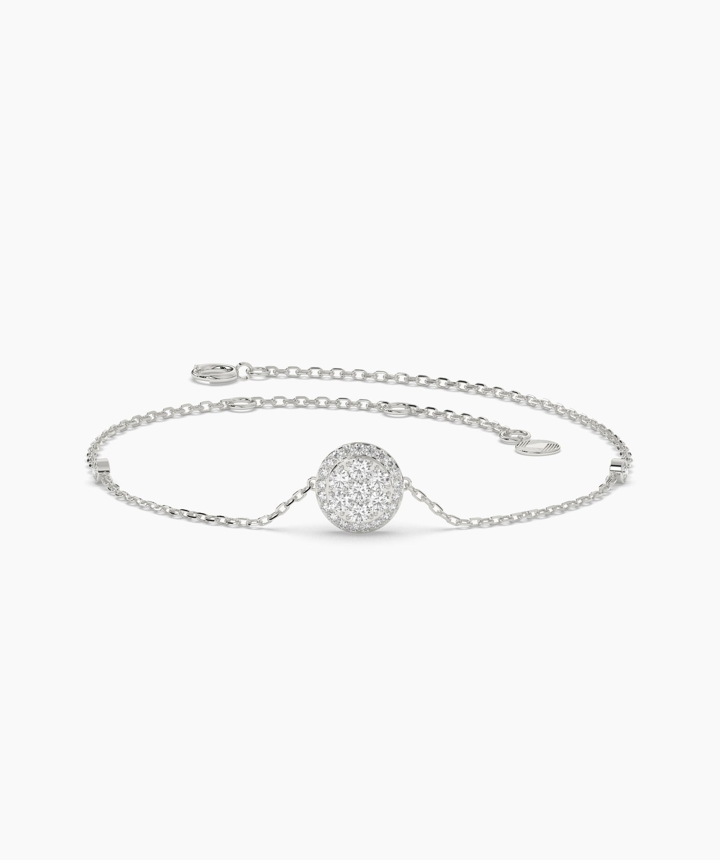 Gleaming Disc Diamond Bracelet