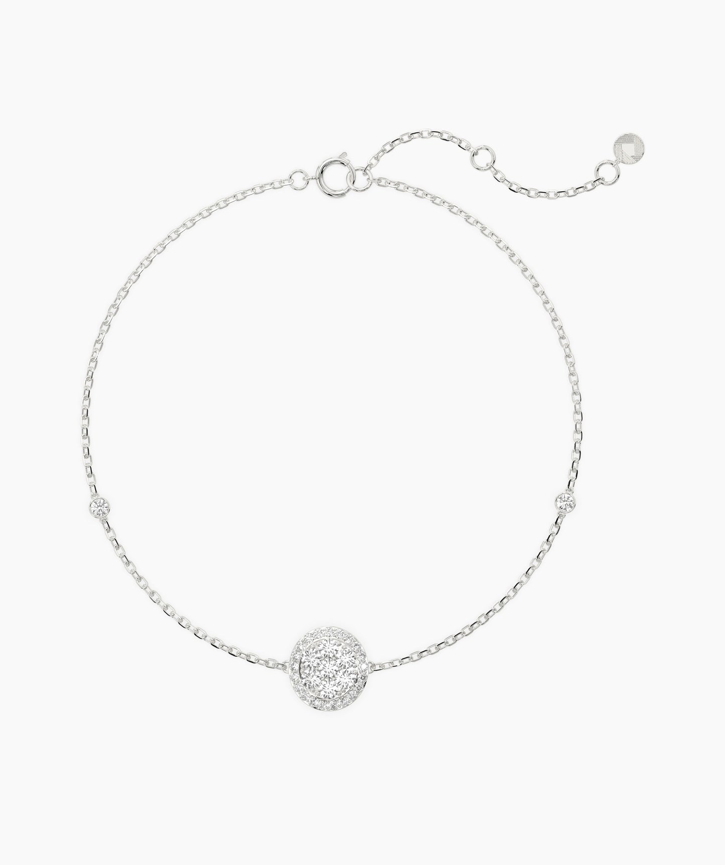 Gleaming Disc Diamond Bracelet