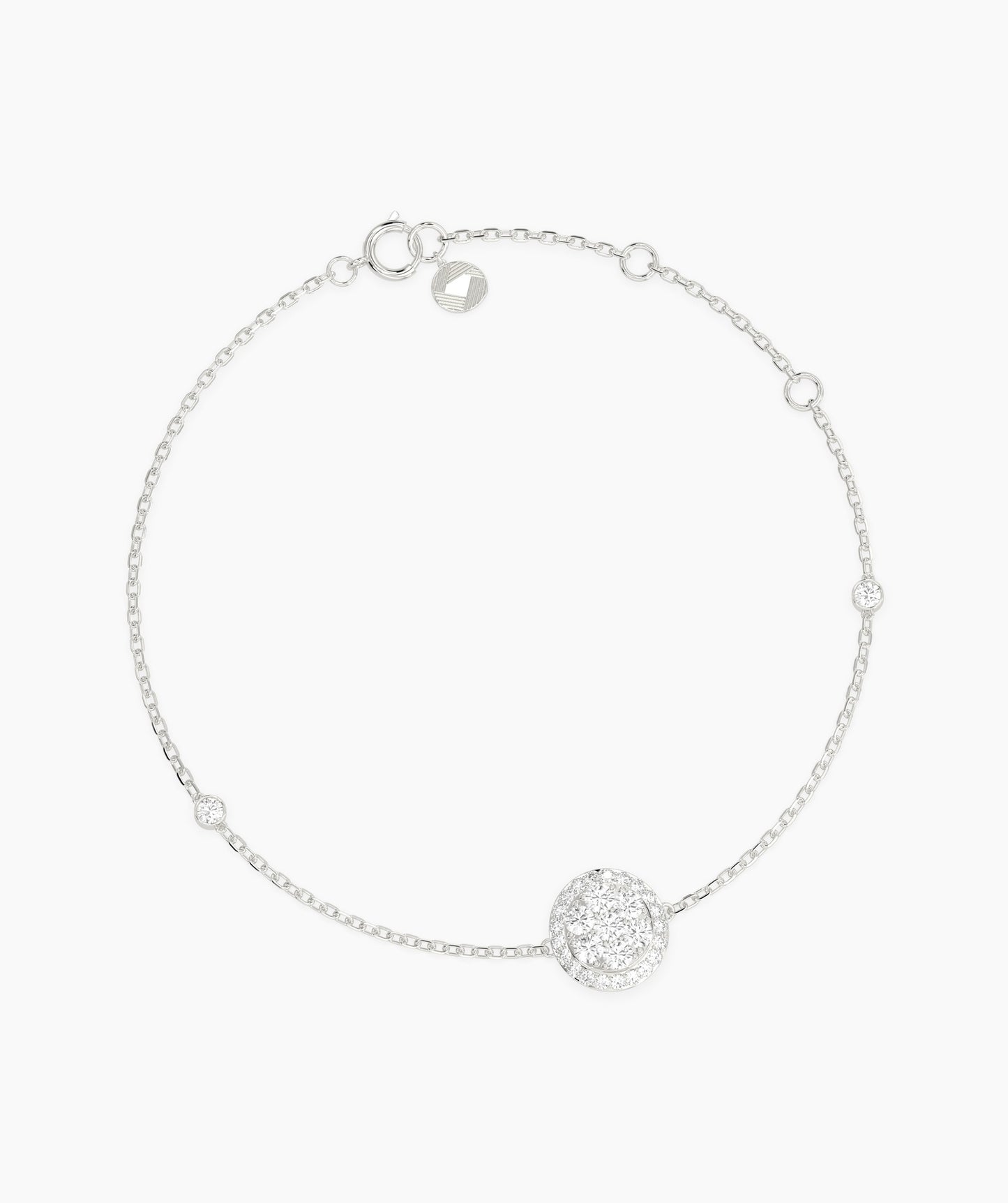 Gleaming Disc Diamond Bracelet