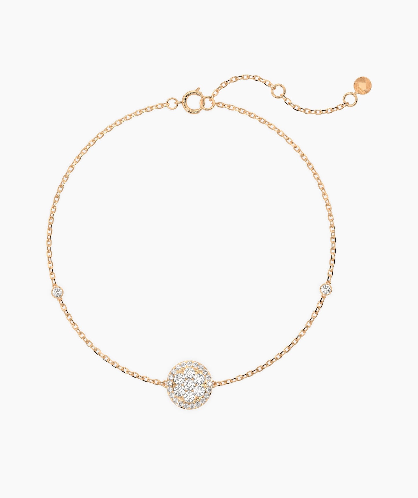 Gleaming Disc Diamond Bracelet