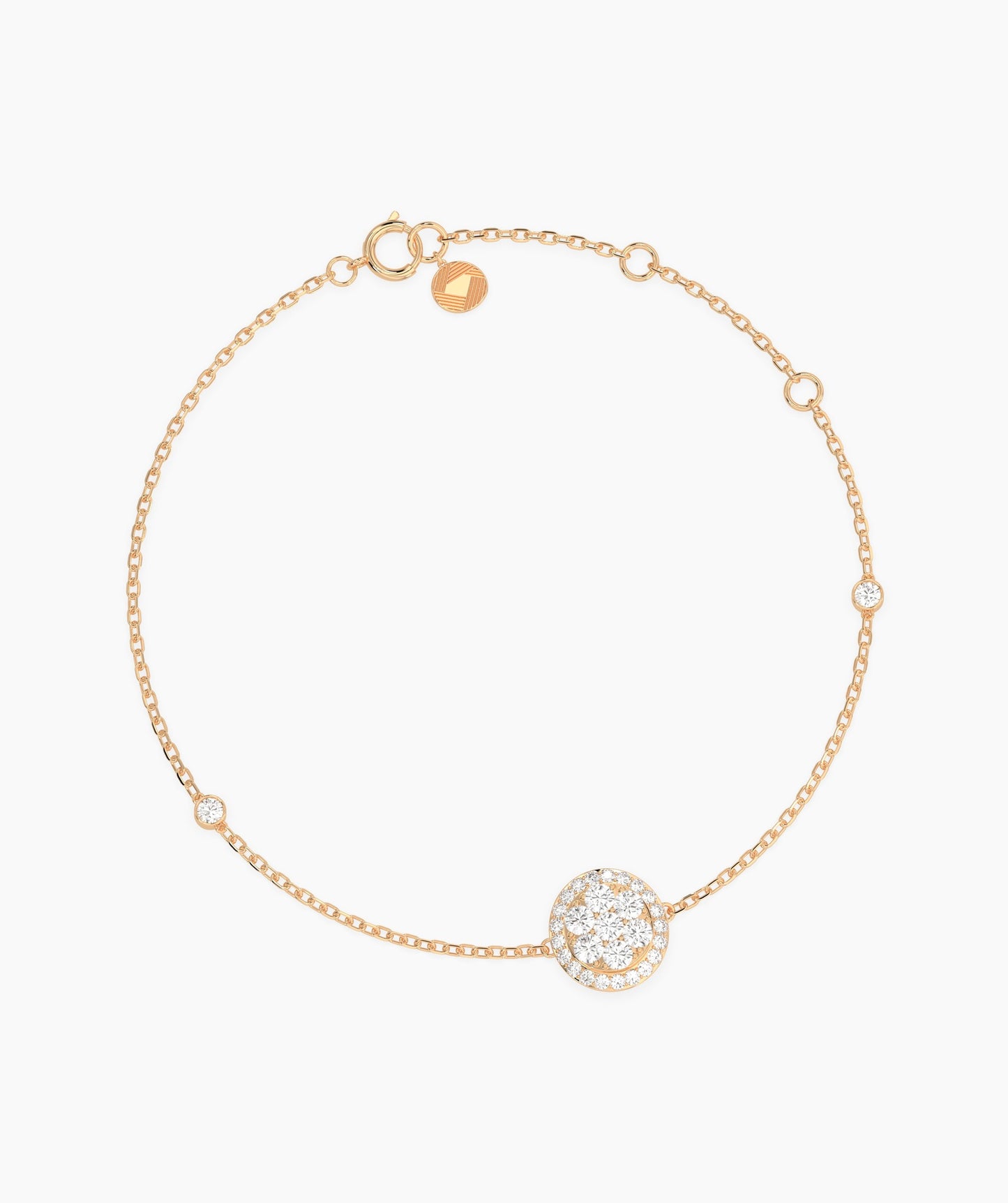 Gleaming Disc Diamond Bracelet