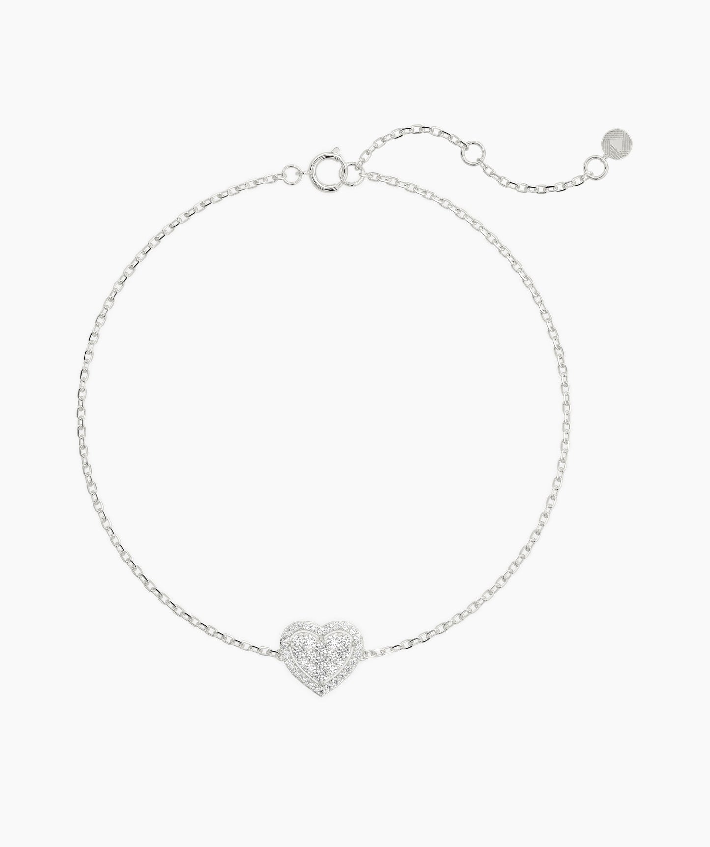 Heart of 14K Gold Diamond Bracelet