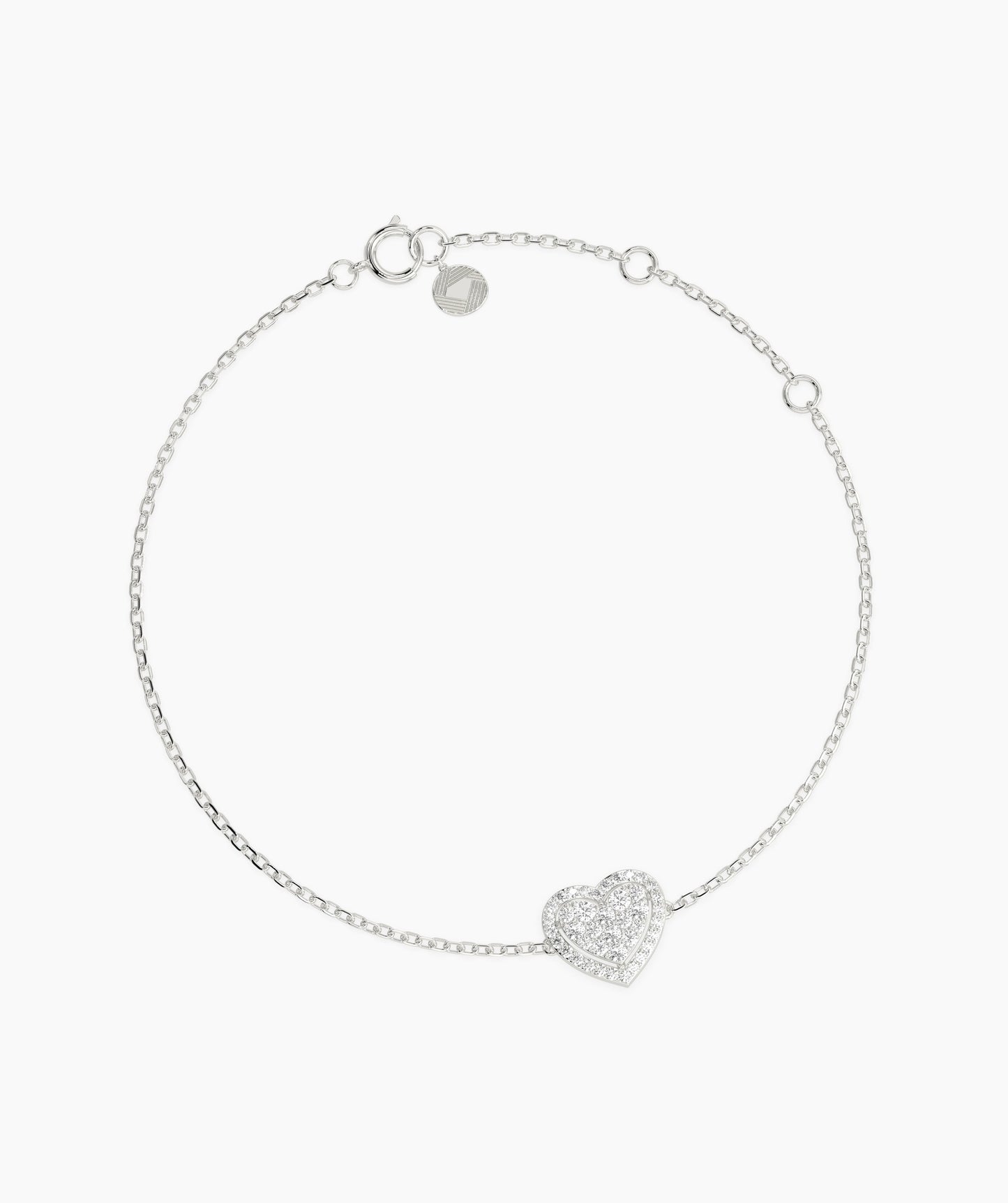 Heart of 14K Gold Diamond Bracelet