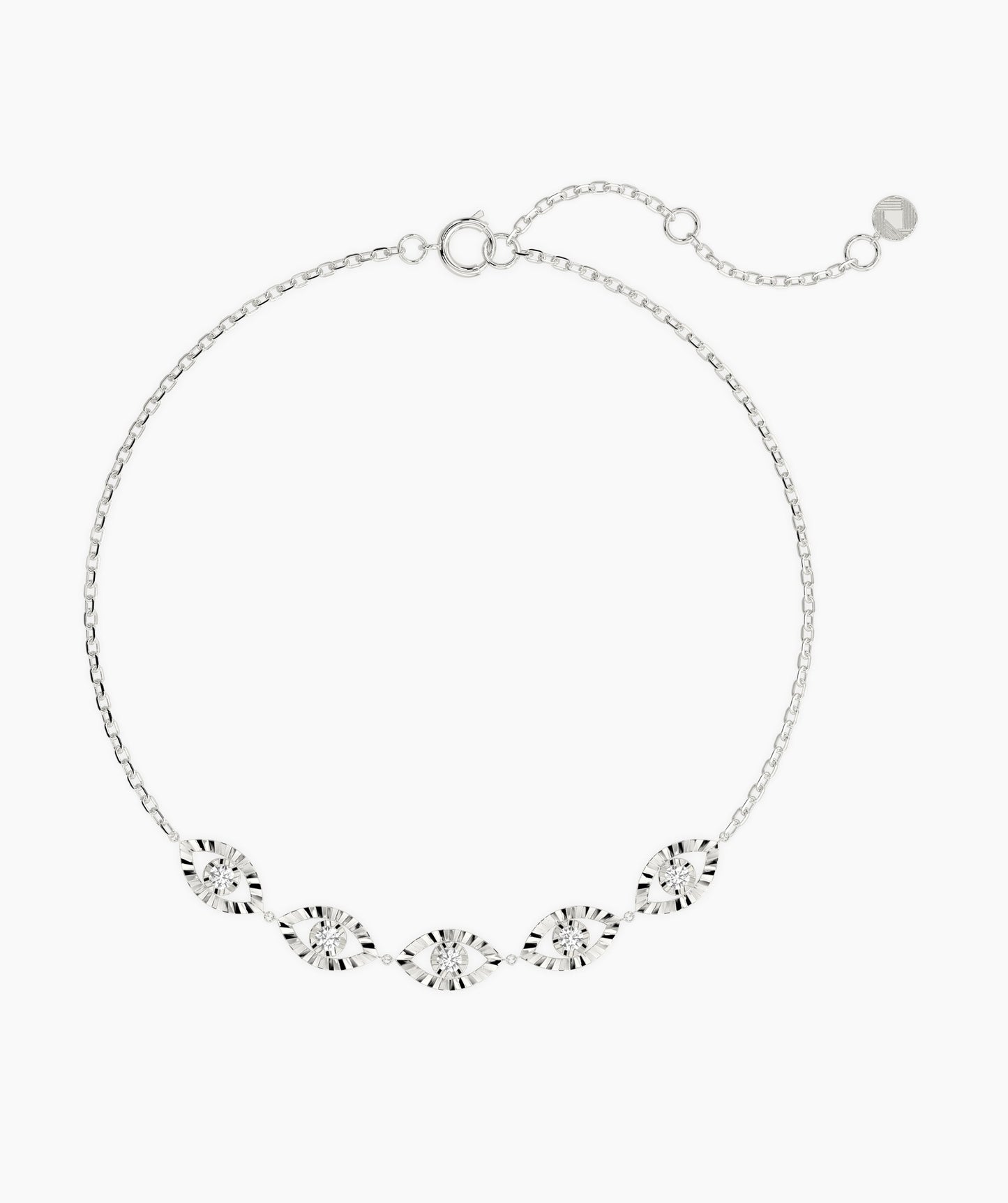 14K Gold Bezel Set Bracelet
