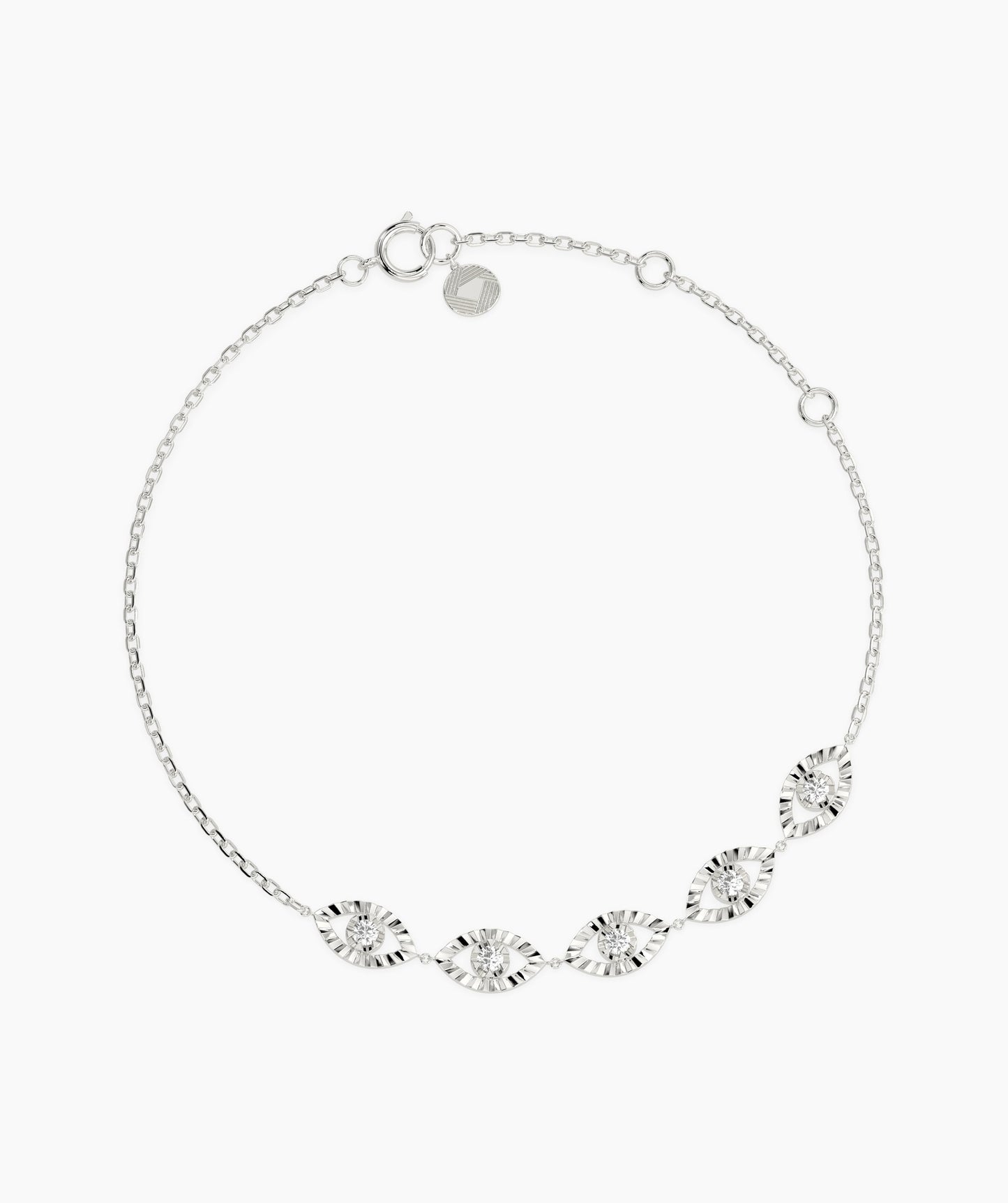 14K Gold Bezel Set Bracelet