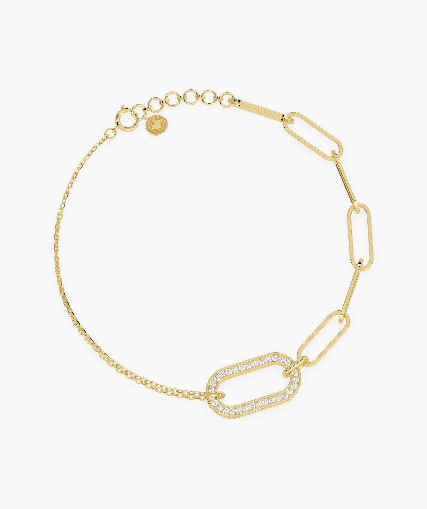 Gold Paperclip Chain Bracelet